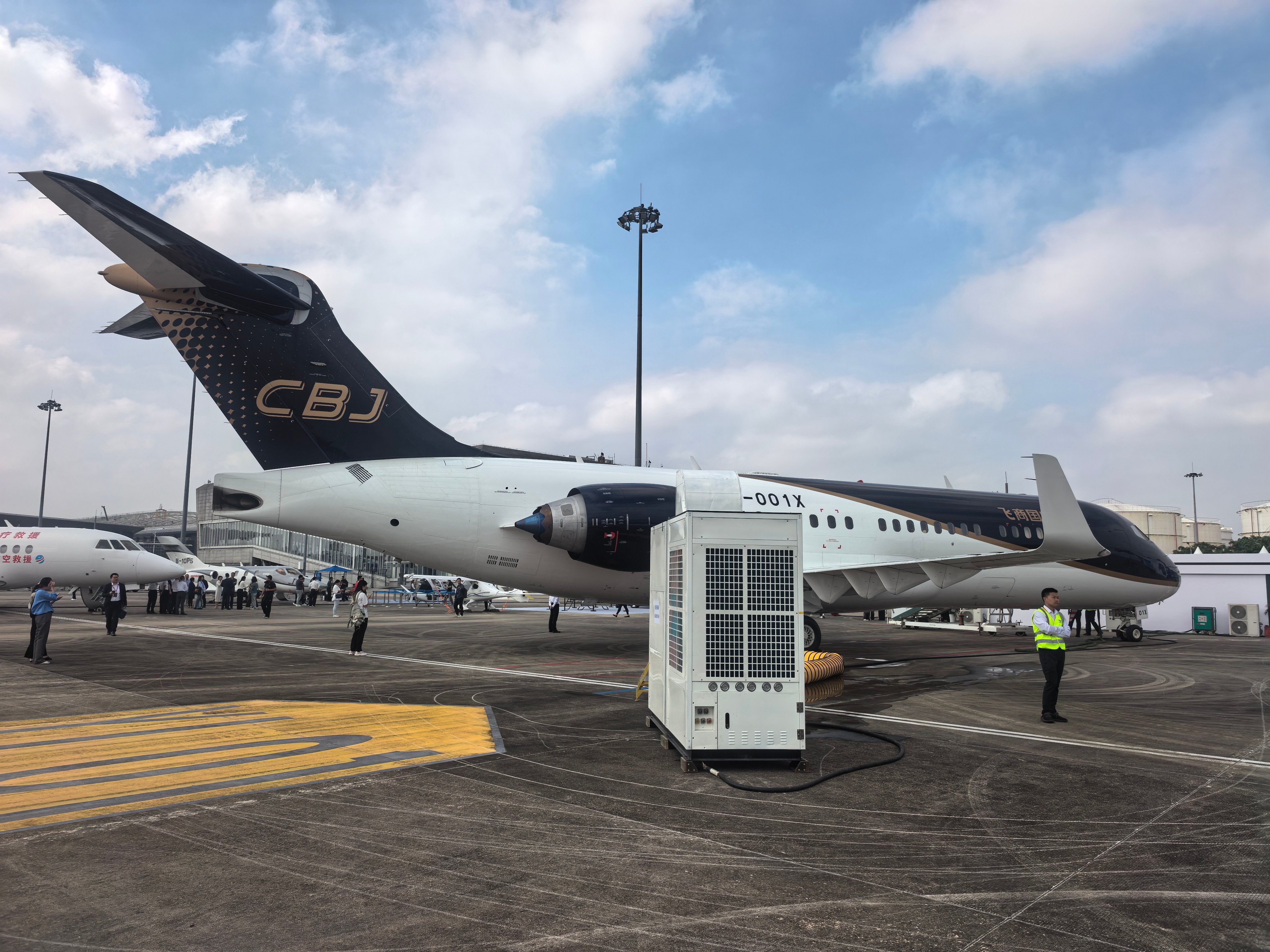 The Commercial Aircraft Corporation of China (Comac) showcases its CBJ private jet at an exhibition in the southern Chinese city of Guangzhou in October. Photo: Weibo
