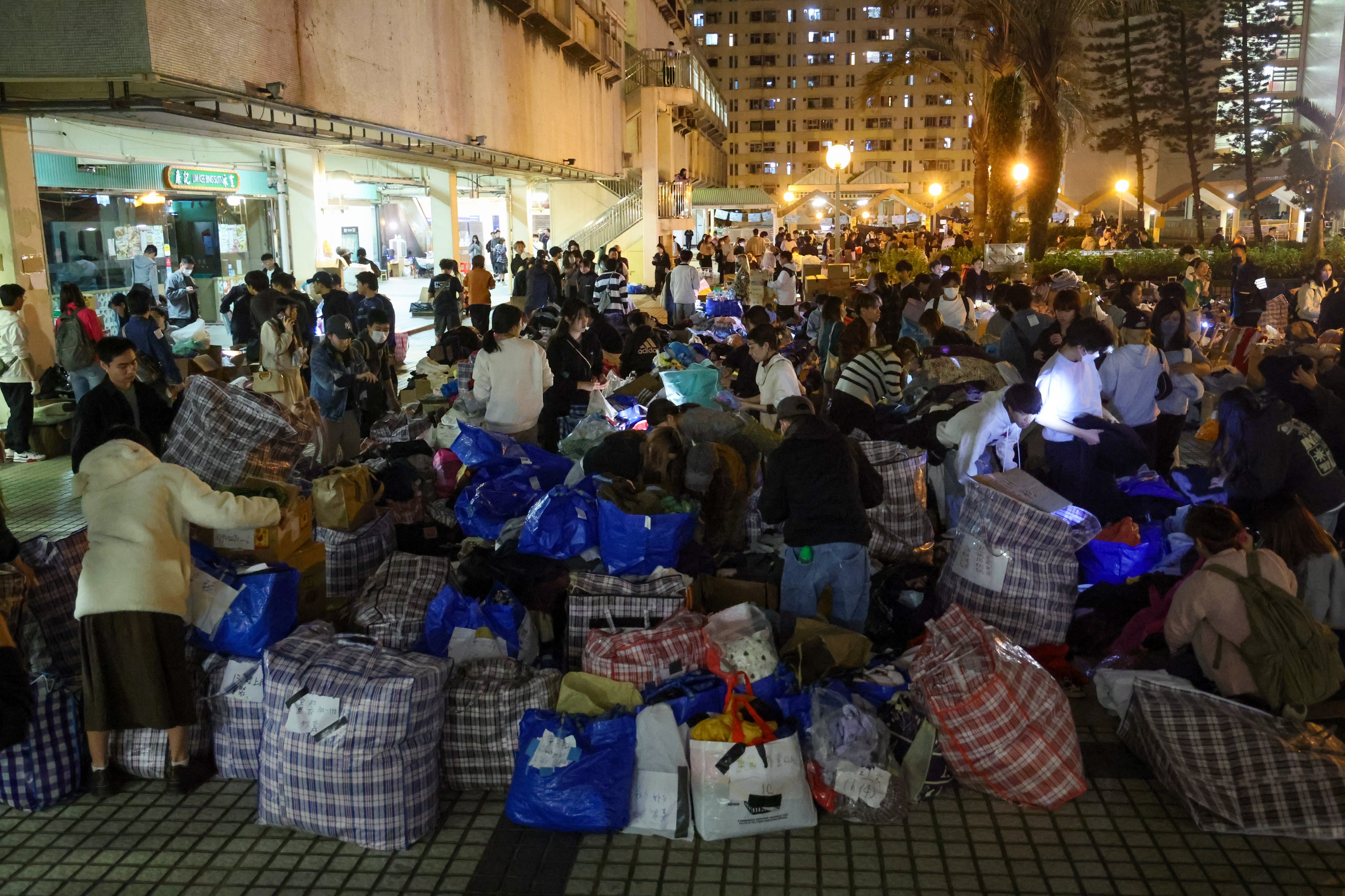 Donations are being collected for the Tai Po fire victims. Photo: Dickson Lee