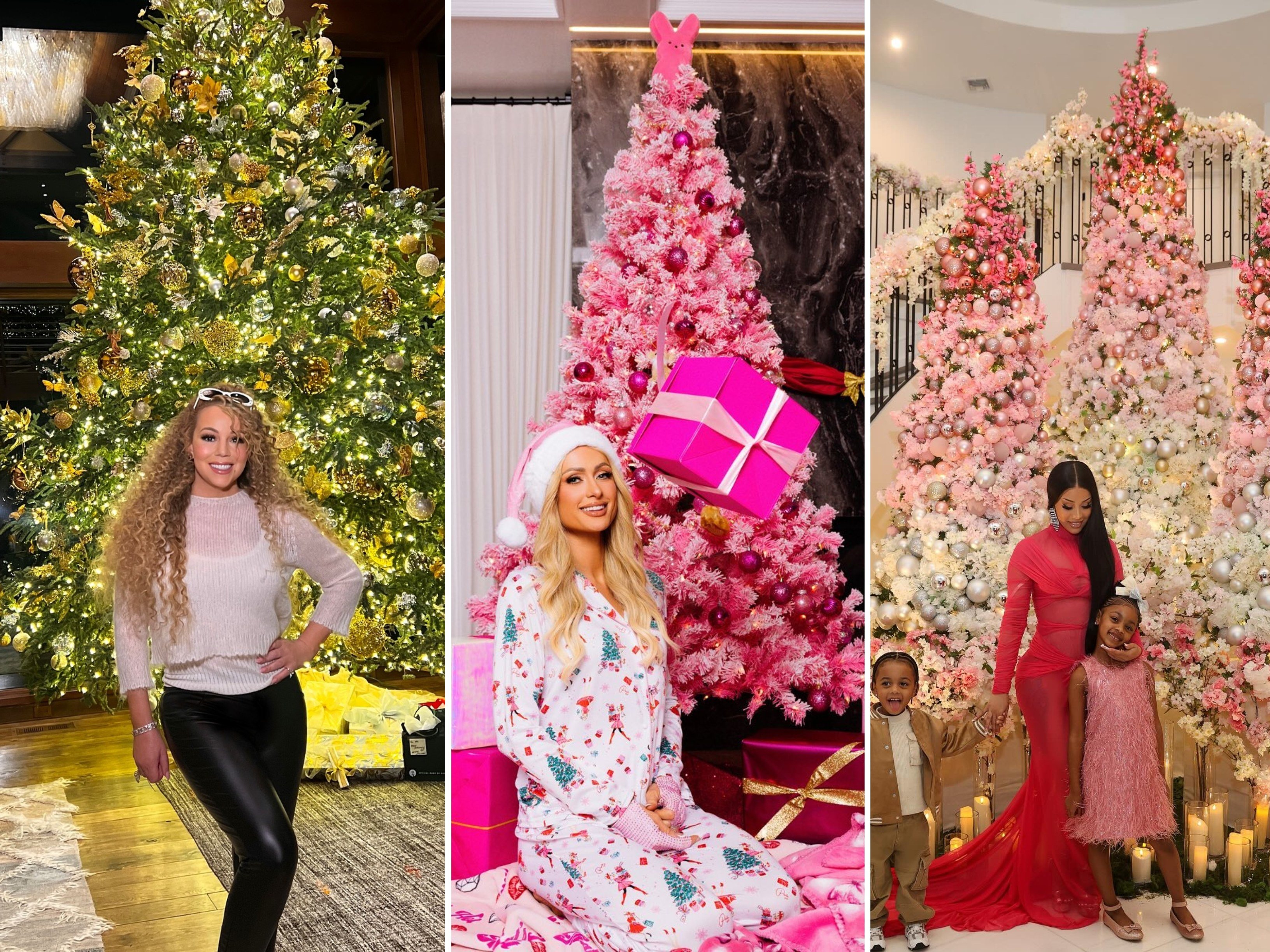 Mariah Carey, Paris Hilton and Cardi B got super festive last year. Photos: @mariahcarey, @parishilton, @iamcardib/Instagram