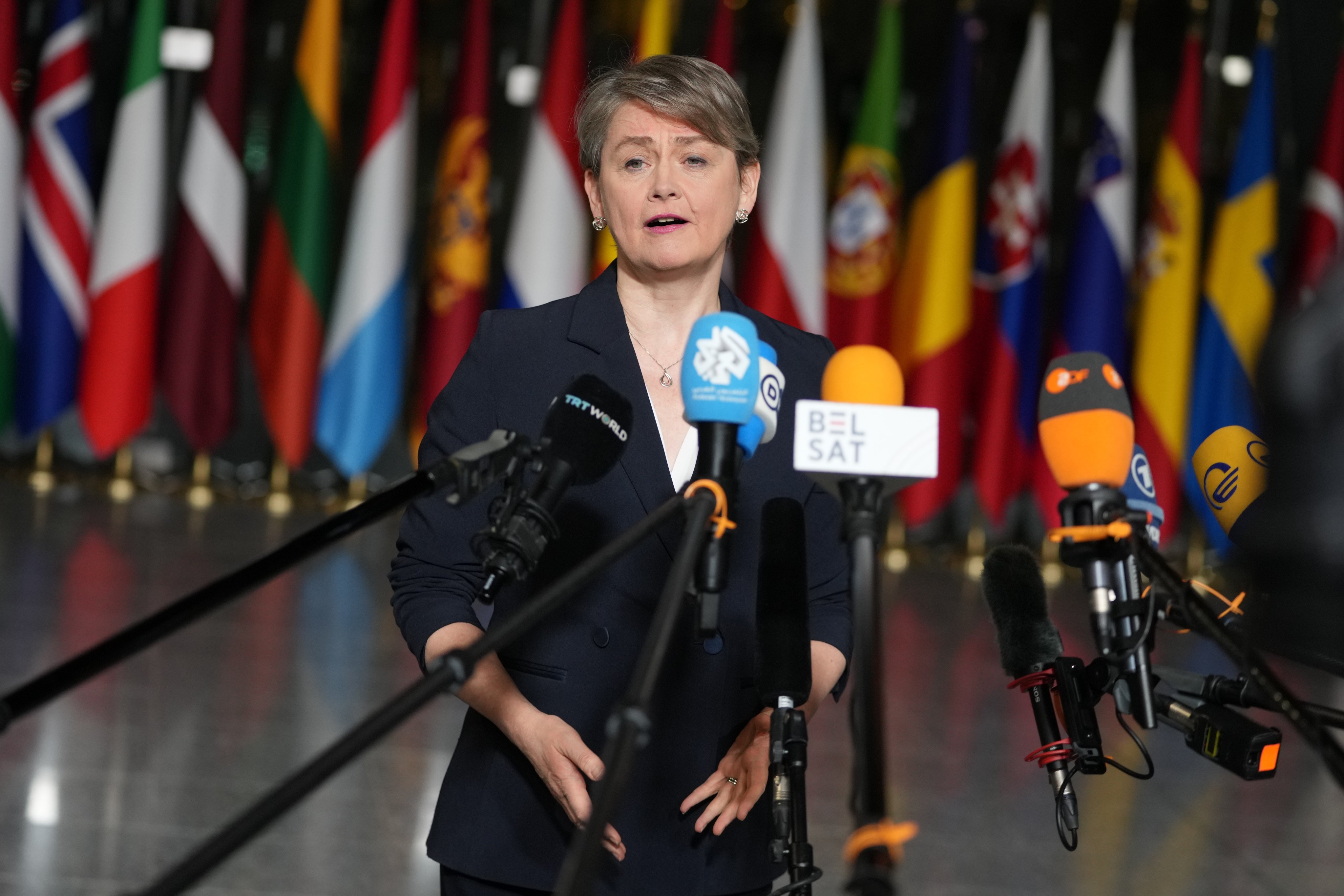 Britain’s Foreign Secretary Yvette Cooper. Photo: AP