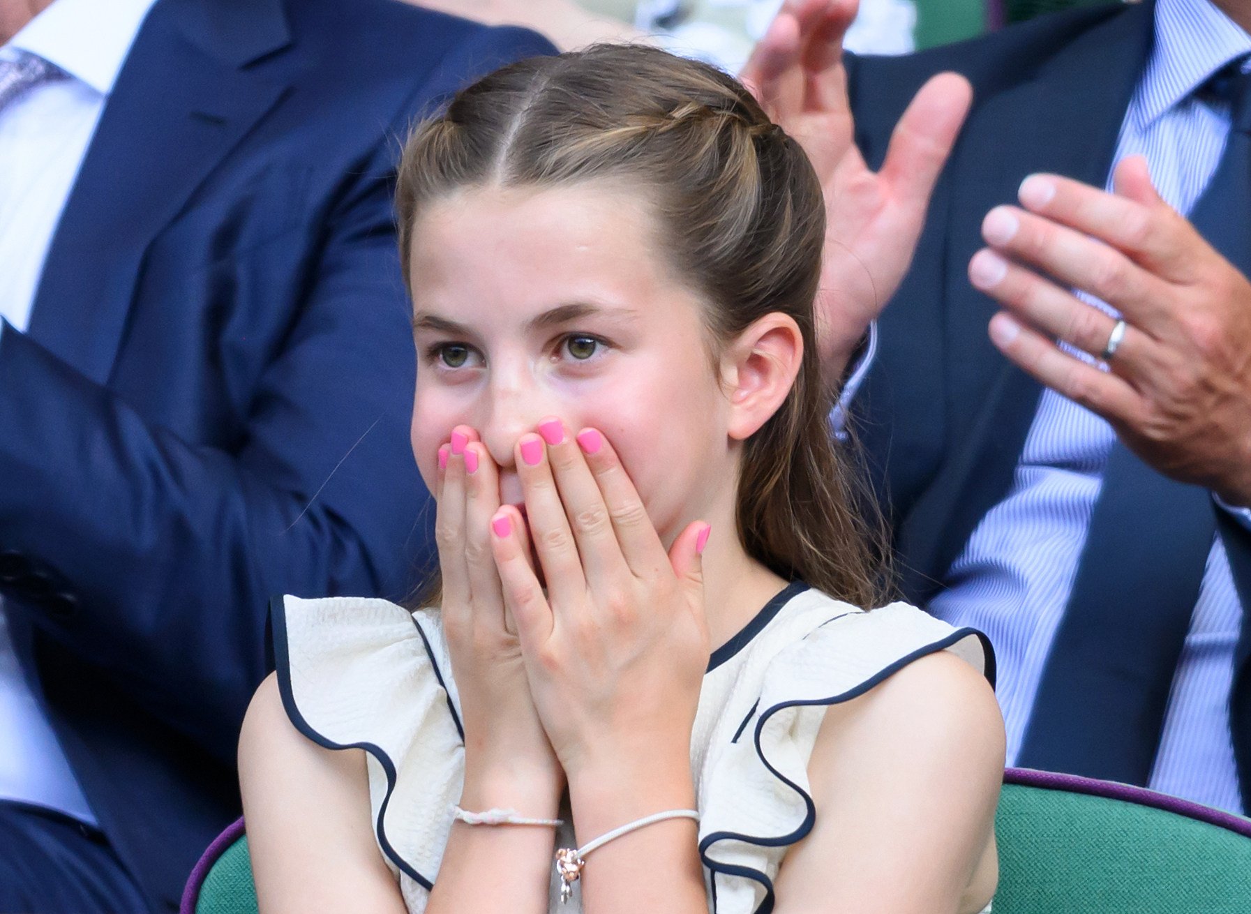 Princess Charlotte wore Pandora jewellery charms including her birthstone to this year’s Wimbledon tournament. Photo: WireImage