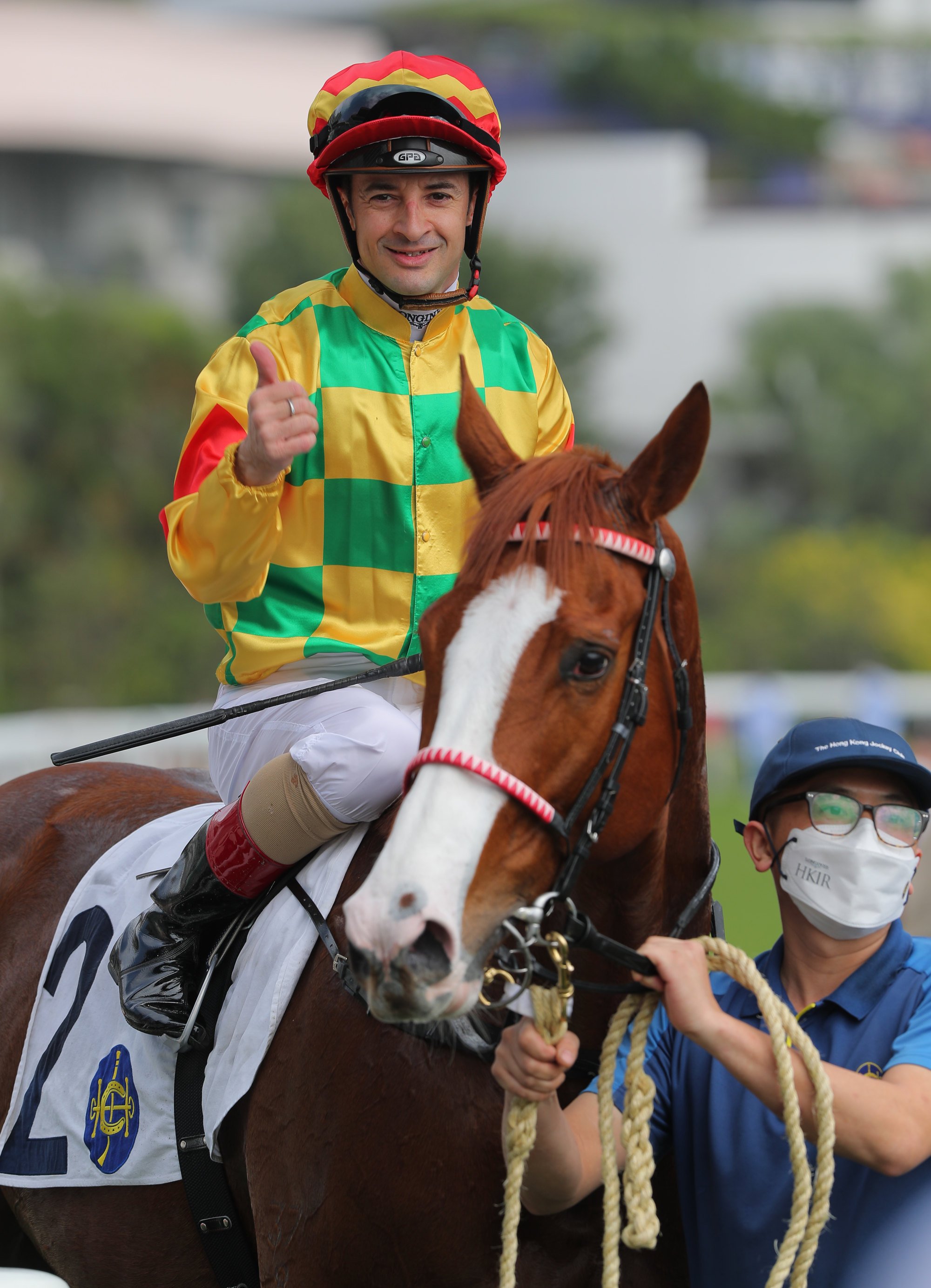 Christophe Lemaire enjoys a Sha Tin winner.