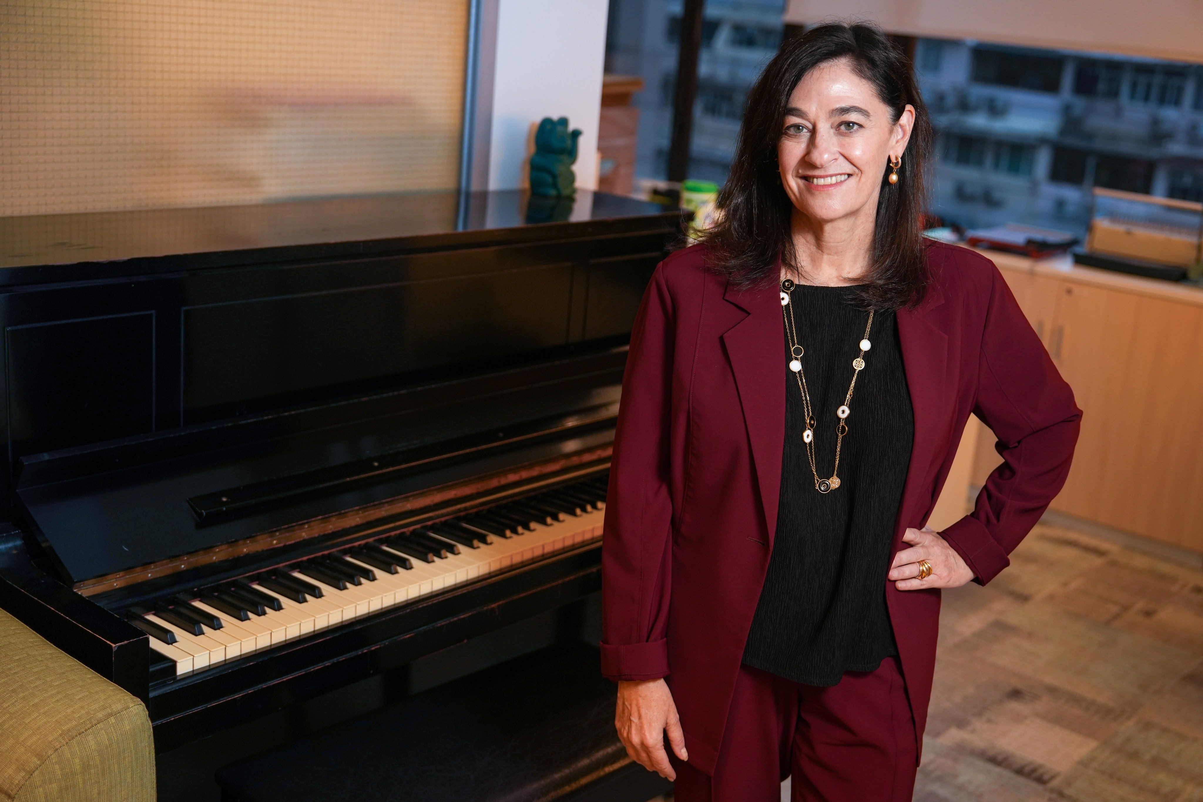 Premiere Performances founder Andrea Fessler poses at the performing arts group’s office in Causeway Bay, Hong Kong. The Vancouver-raised impresario started Beare’s Premiere Music Festival “to spark an interest in chamber music” in Hong Kong. After 18 years, she says that has been accomplished. Photo: Sun Yeung