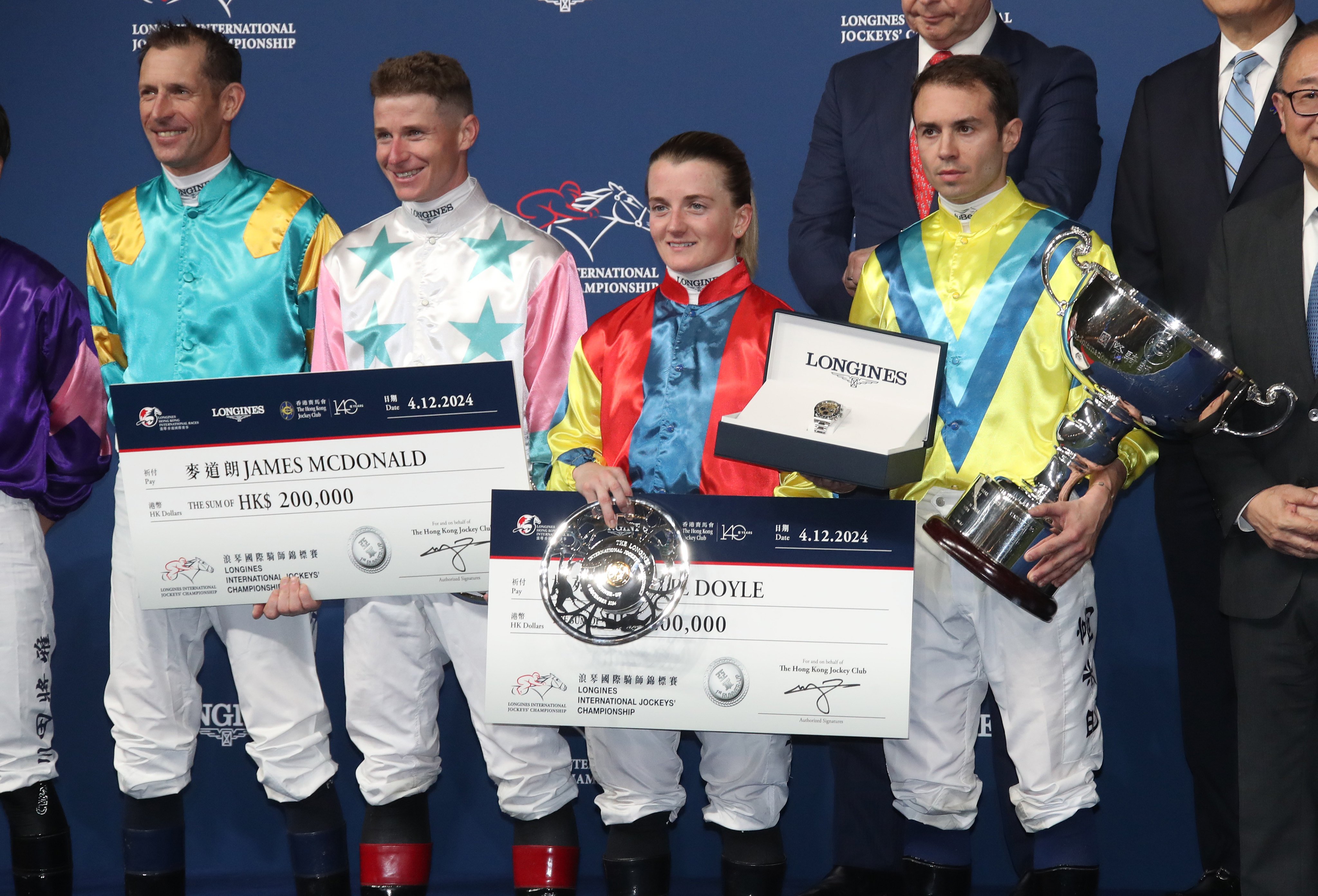 Hollie Doyle (second from right) at last year’s International Jockeys’ Championship. Photos: Kenneth Chan