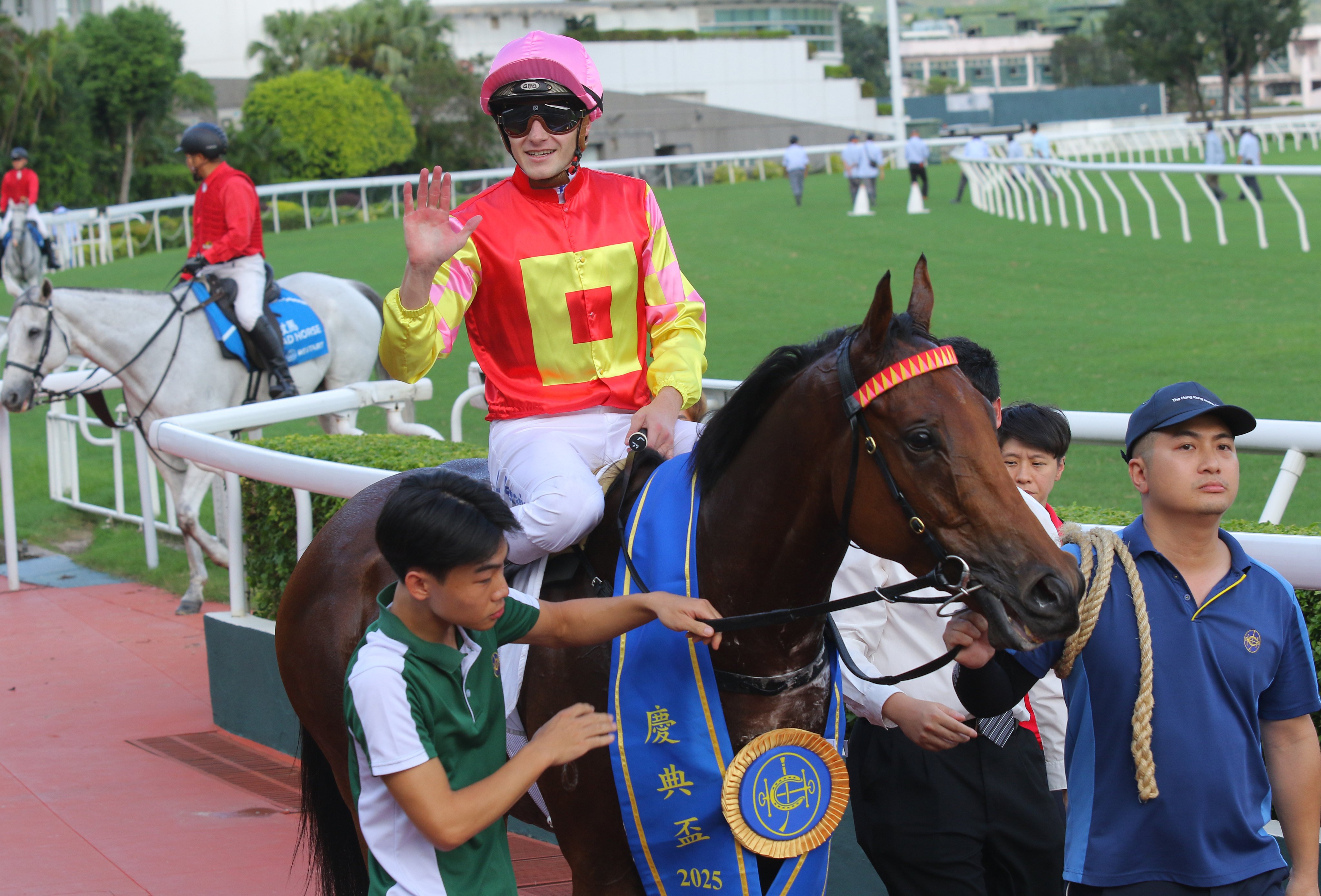 Luke Ferraris enjoys a My Wish victory. Photos: Kenneth Chan
