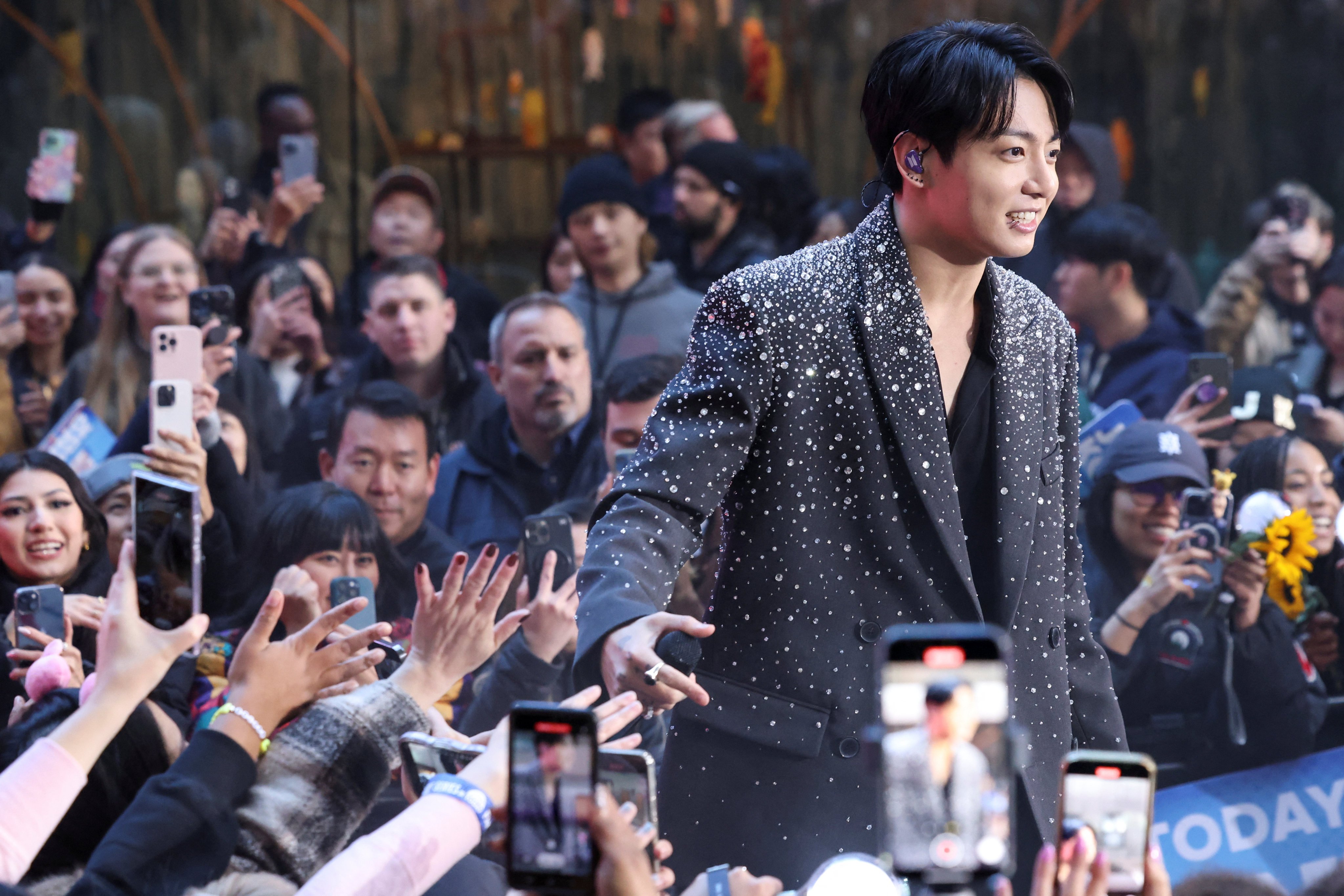 Singer Jungkook of BTS performs in New York City in 2023. Photo: Reuters