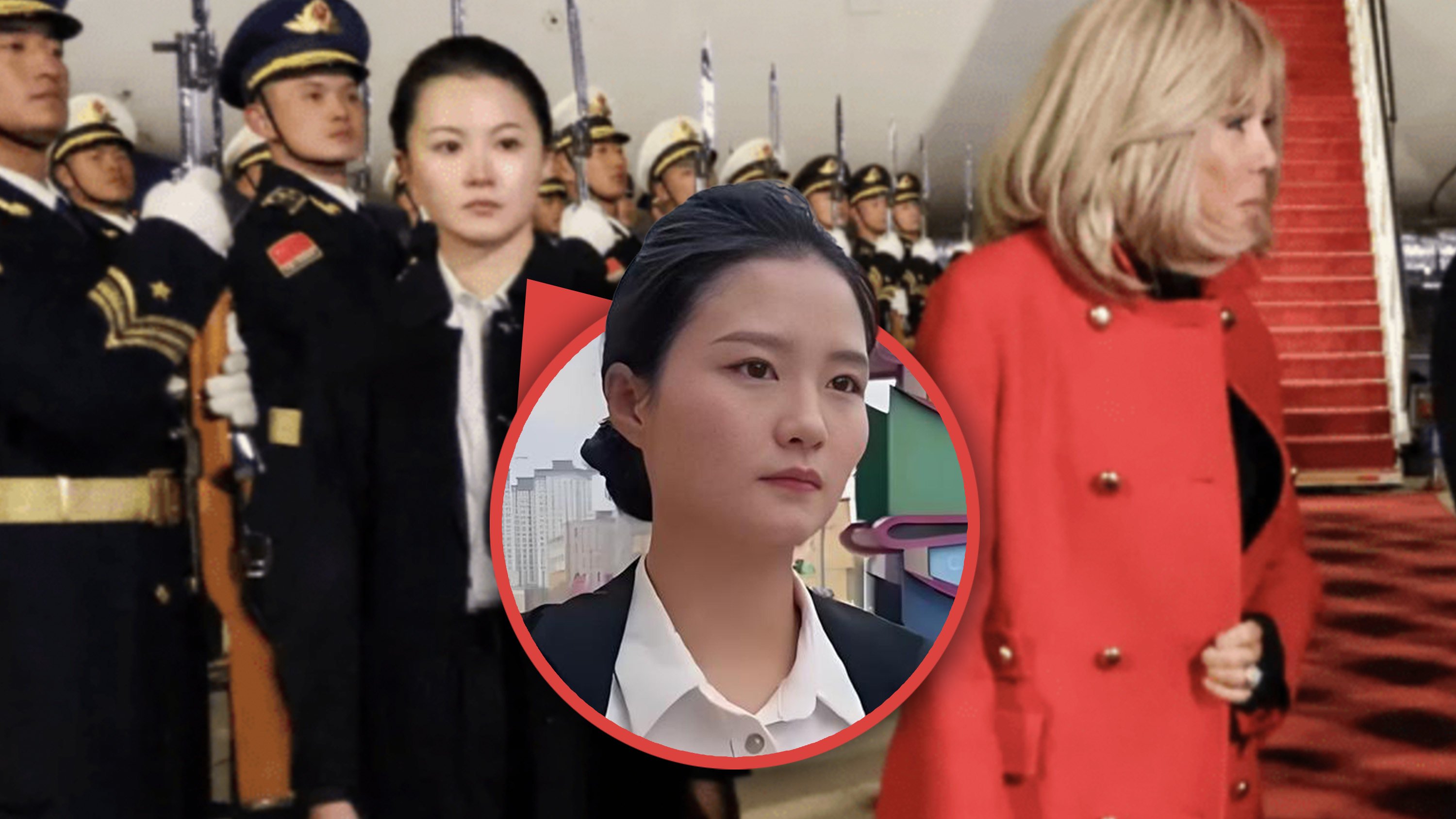 During a recent visit to China, the French president and his wife drew attention to a female bodyguard assigned by the Chinese government, who has been dubbed the country’s “most beautiful bodyguard”. Photo: SCMP composite/Douyin/Reuters