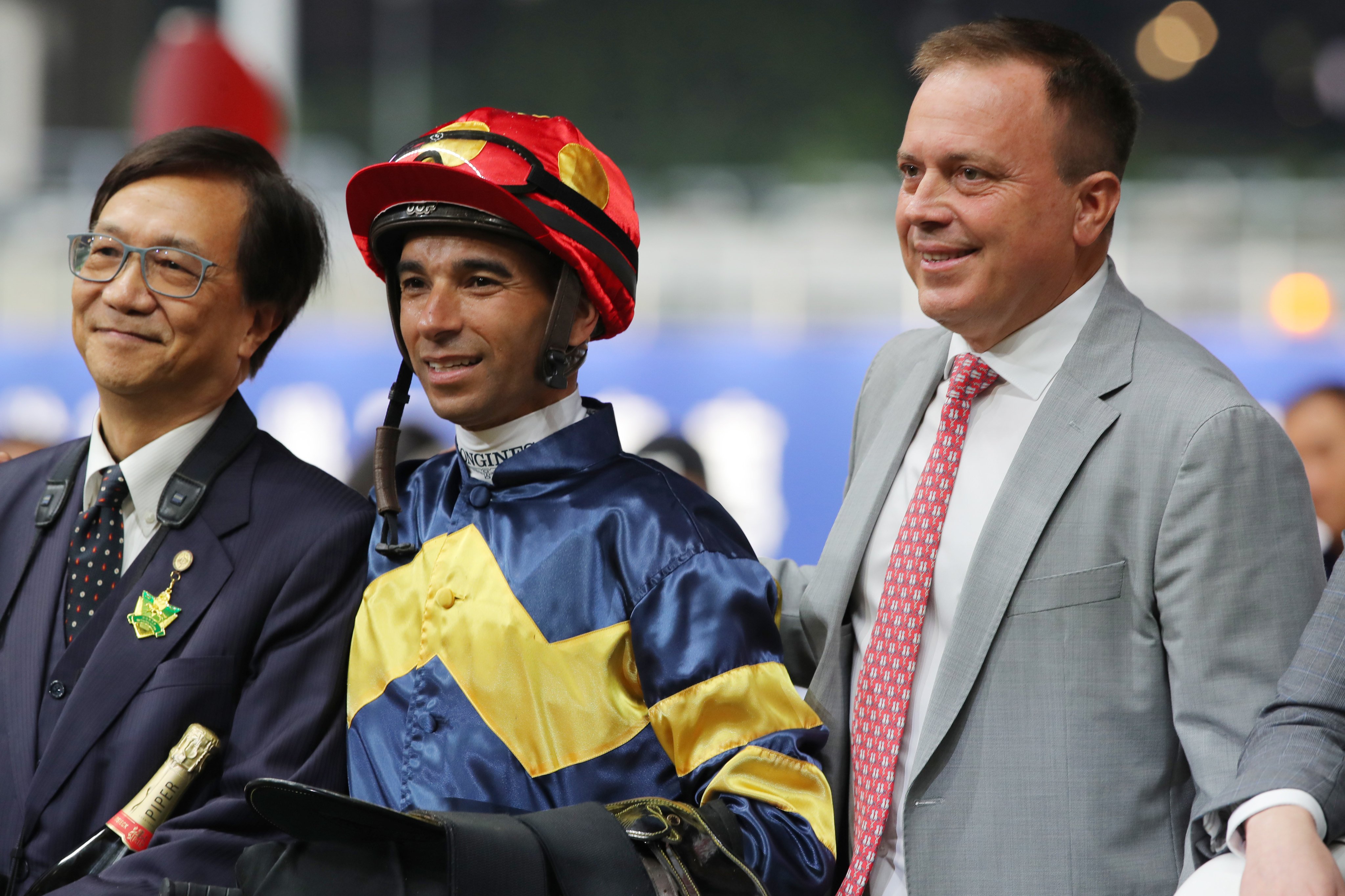 Jockey Joao Moreira and trainer Caspar Fownes soak up their big Happy Valley night. Photos: Kenneth Chan