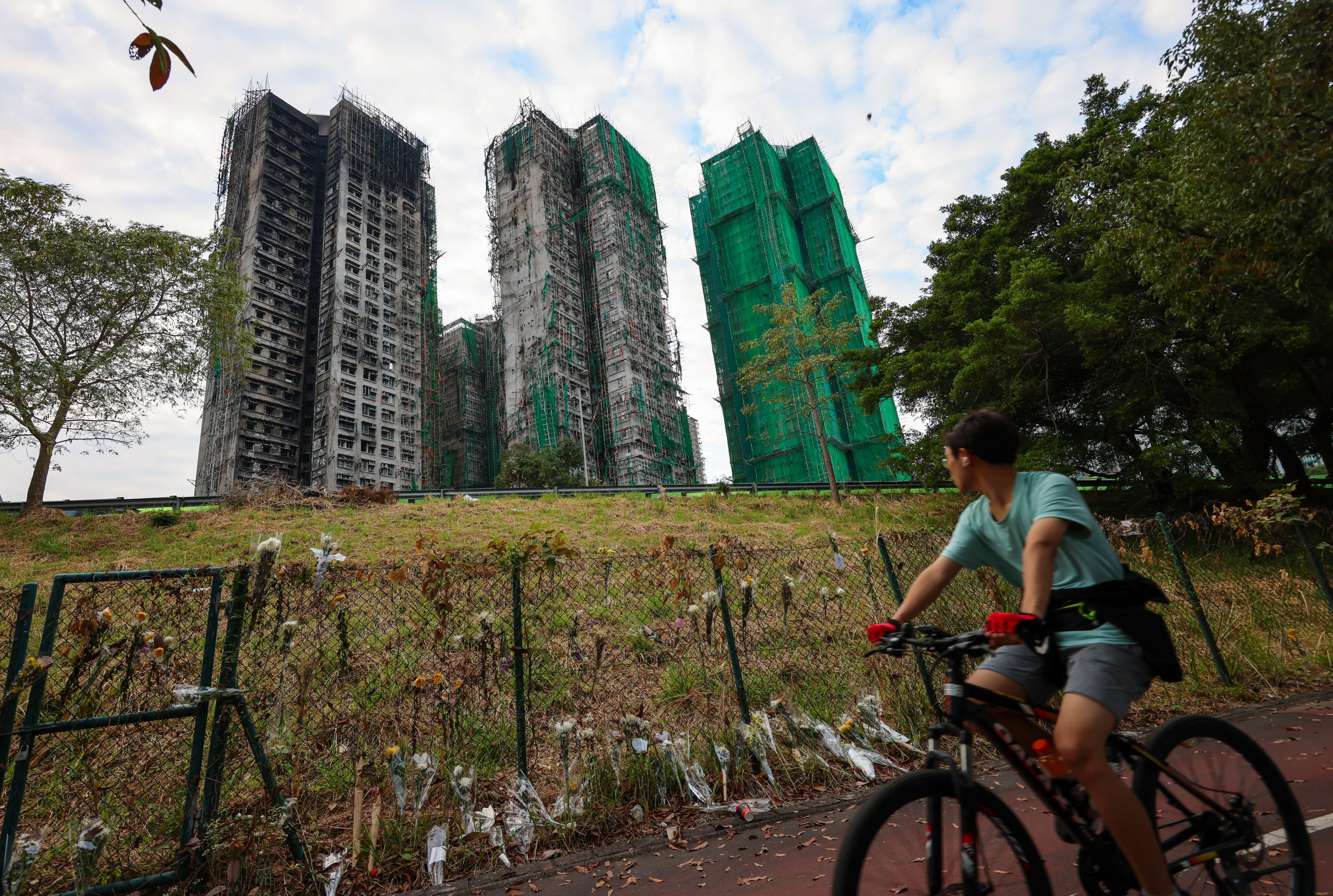 The buildings of Wang Fuk Court in Tai Po, destroyed in the massive fire that broke out on November 26. Photo: Jelly Tse