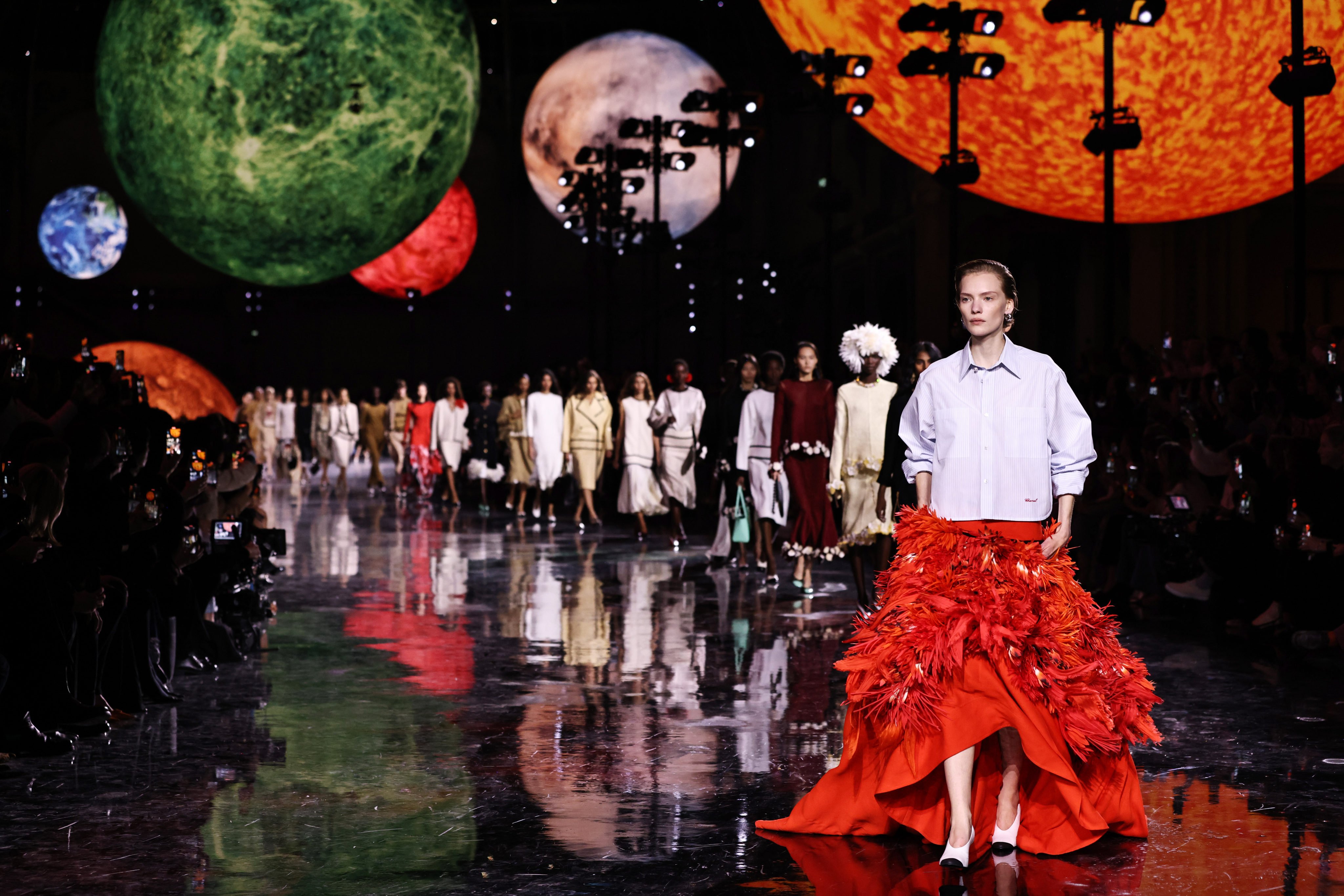 A simple shirt features front and centre at Matthieu Blazy’s spring/summer 2026 women’s ready-to-wear collection show for Chanel during Paris Fashion Week in October. Photo: Xinhua