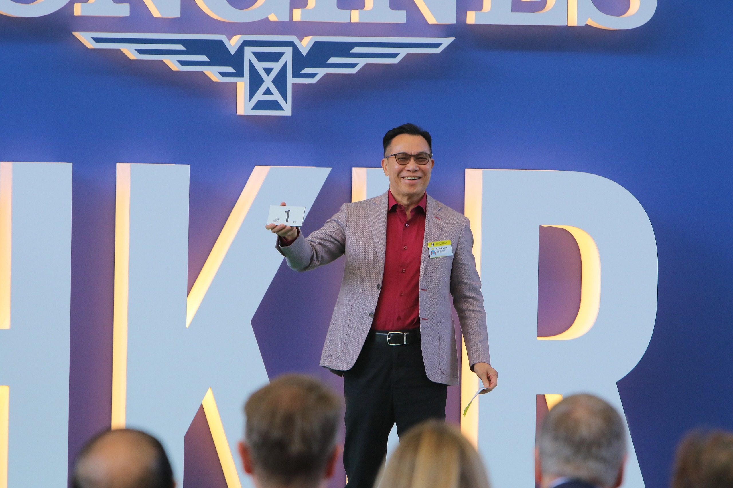 Owner Leung Shek-kong draws barrier one for Ka Ying Rising at Sha Tin on Thursday. Photos: Kenneth Chan