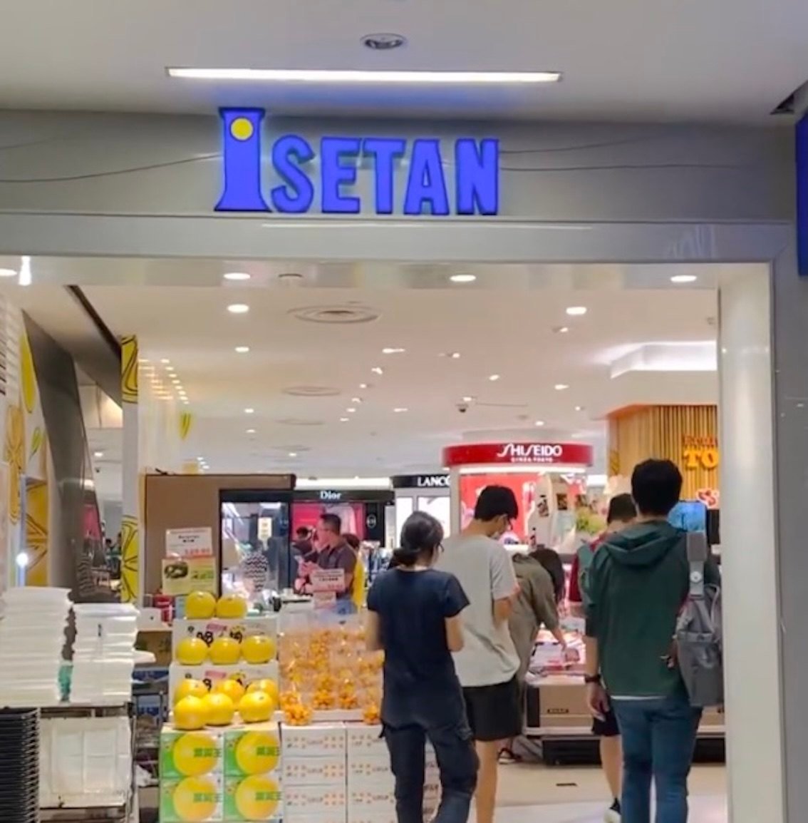 The outlet of the Isetan department store chain at NEX shopping mall, which will close in April next year. Photo: YouTube/Singapore Scenery and Places