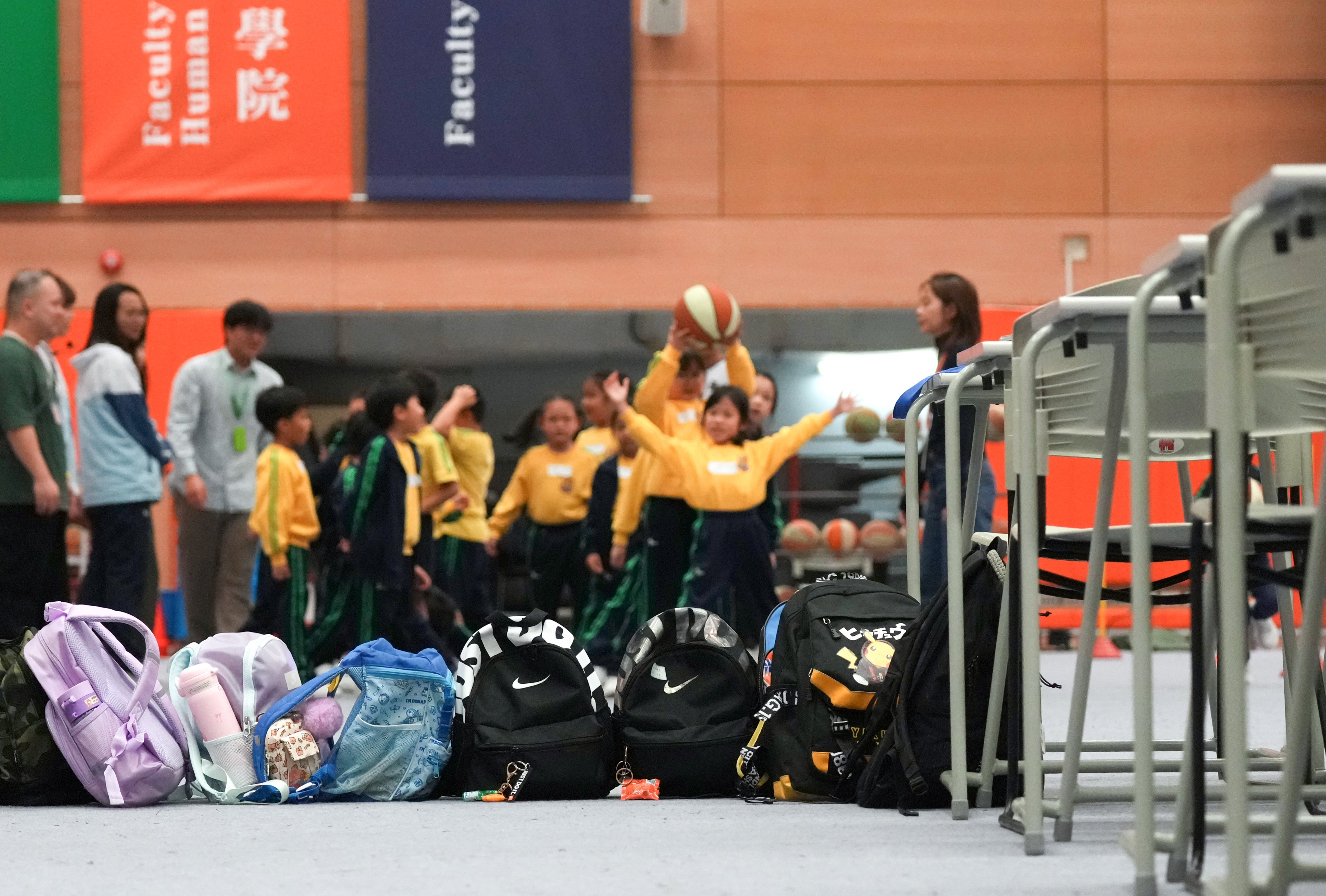 Tai Po Baptist Public School students take physical education lessons at The Education University of Hong Kong in Tai Po. Photo: Jelly Tse