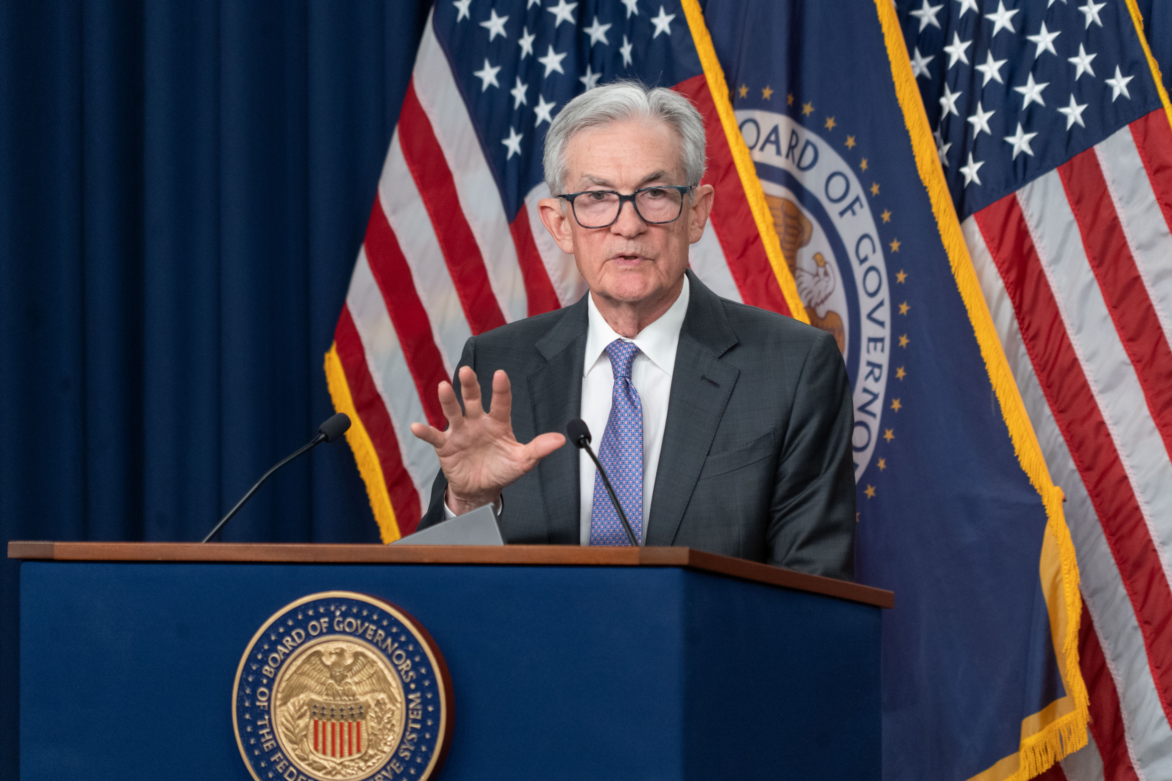 US Federal Reserve chairman Jerome Powell attends a press conference in Washington on December 10 after the US central bank decided to lower the target range for the federal funds interest rate by a quarter of a percentage point. Photo: Xinhua