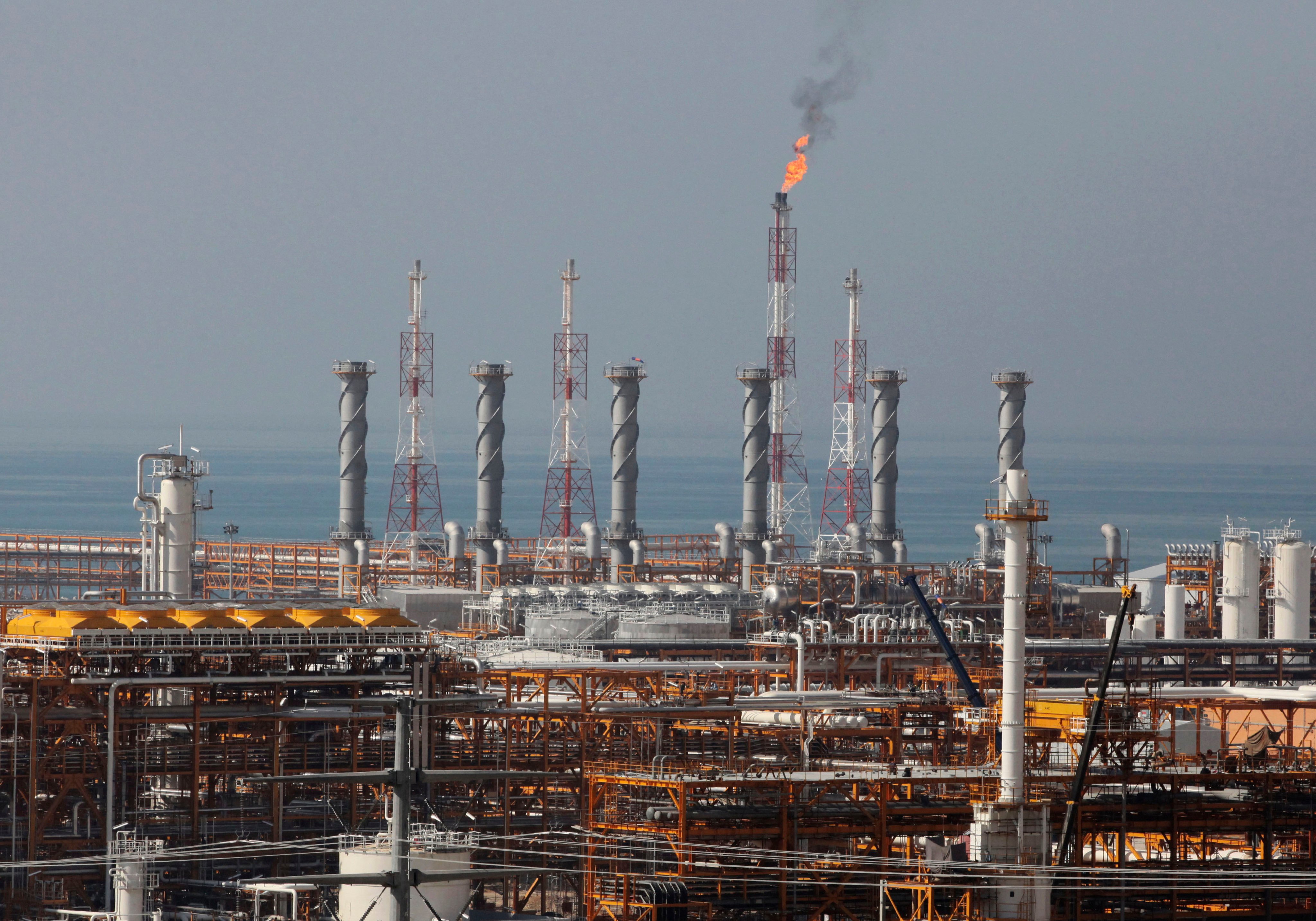 A gasoline refinery in Asalouyeh, Iran. File photo: AP
