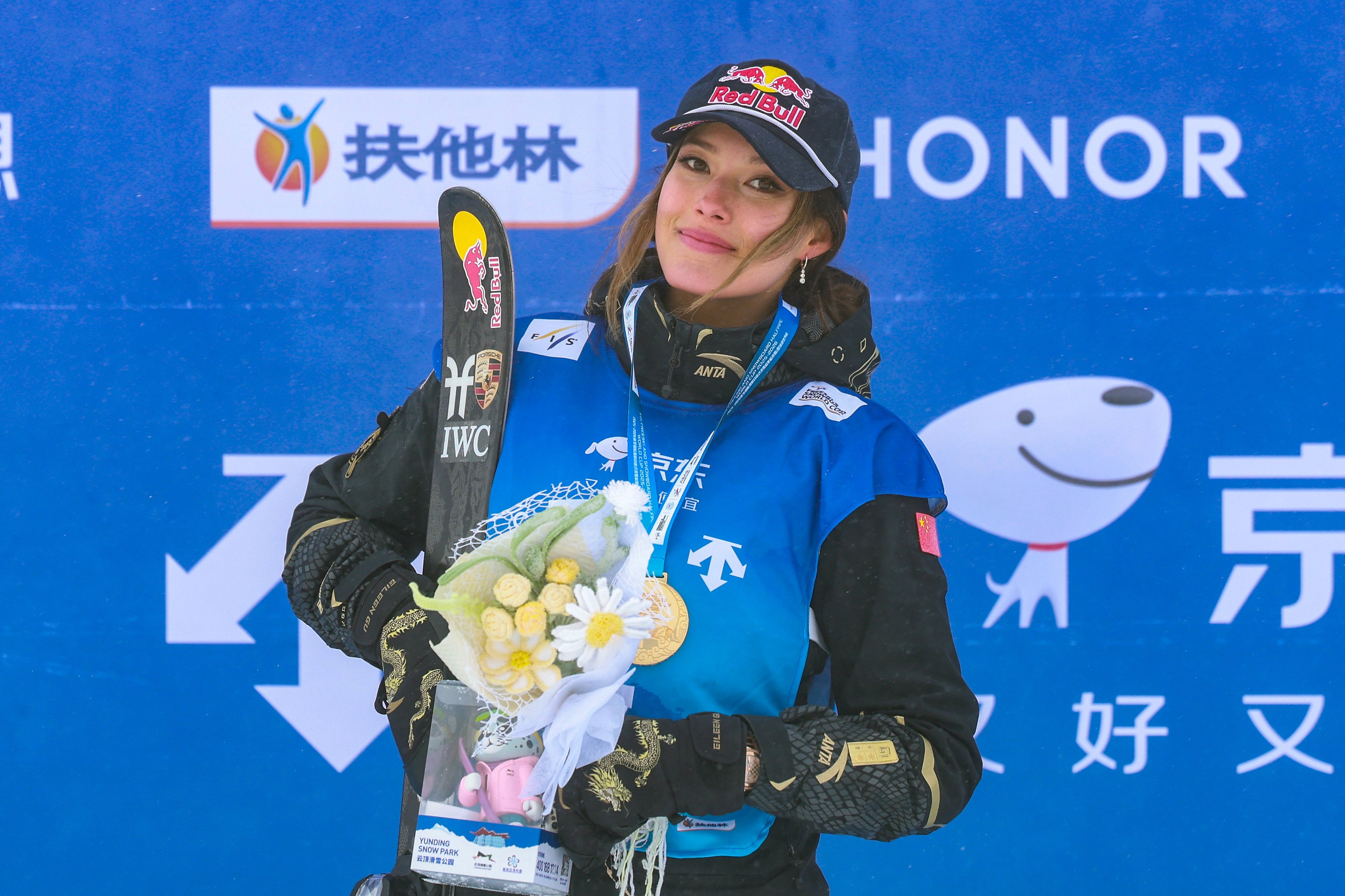 Eileen Gu’s win on Saturday came just a week after she claimed gold in the inaugural Snow League Freeski competition at the same venue. Photo: Getty Images