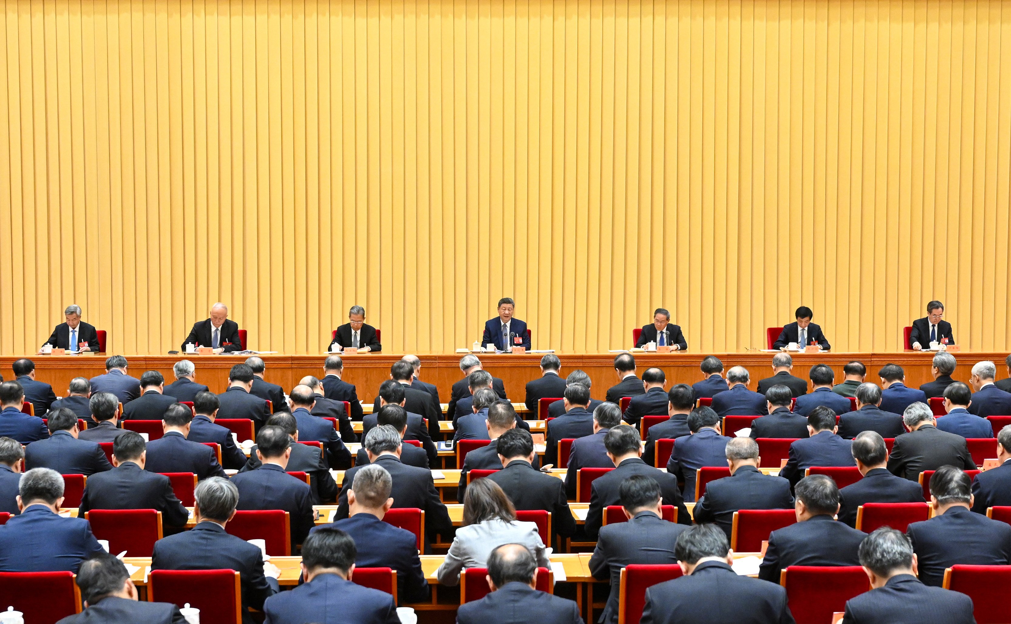 President Xi Jinping (centre) has called for planning “rooted in reality, aiming for real, unembellished growth that drives high-quality and sustainable development”. Photo: Xinhua