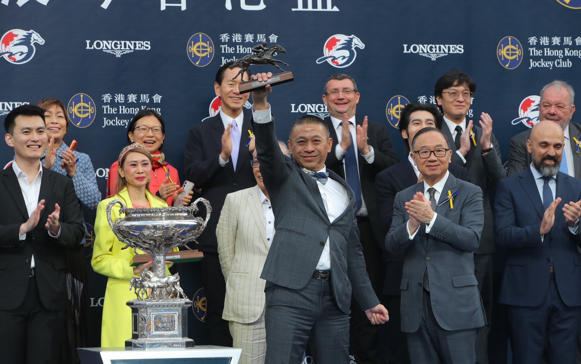Danny Shum with the Hong Kong Cup trophy.