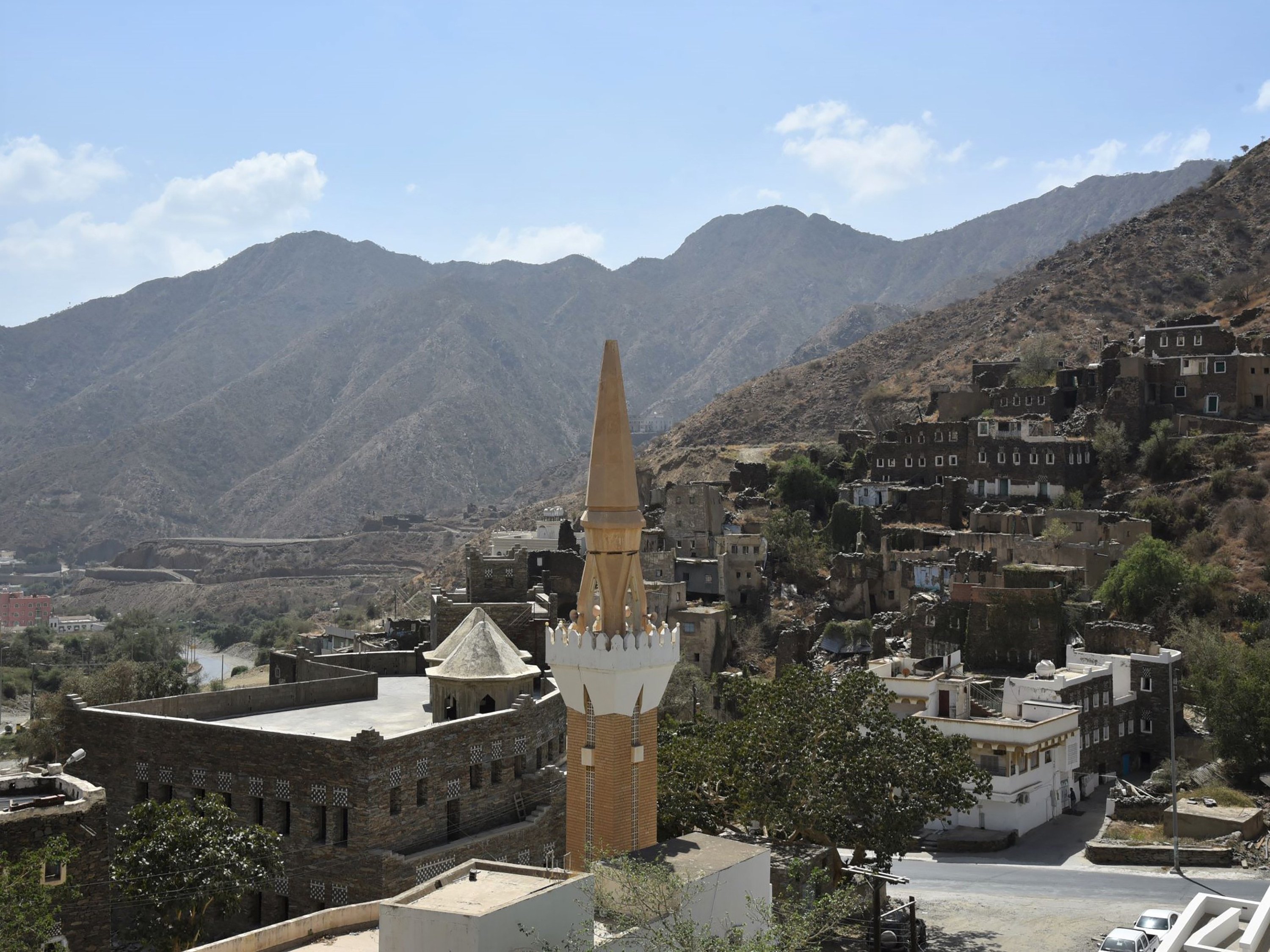 A view of Rijal Almaa village, located west of Abha in Saudi Arabia’s Asir province. This part of the country offers an arguably more authentic experience – and certainly a cooler one – than in the kingdom’s desert areas, where many of its elaborate Vision 2023 projects aim to draw tourists. Photo: Xinhua via Zum Wire/TNS