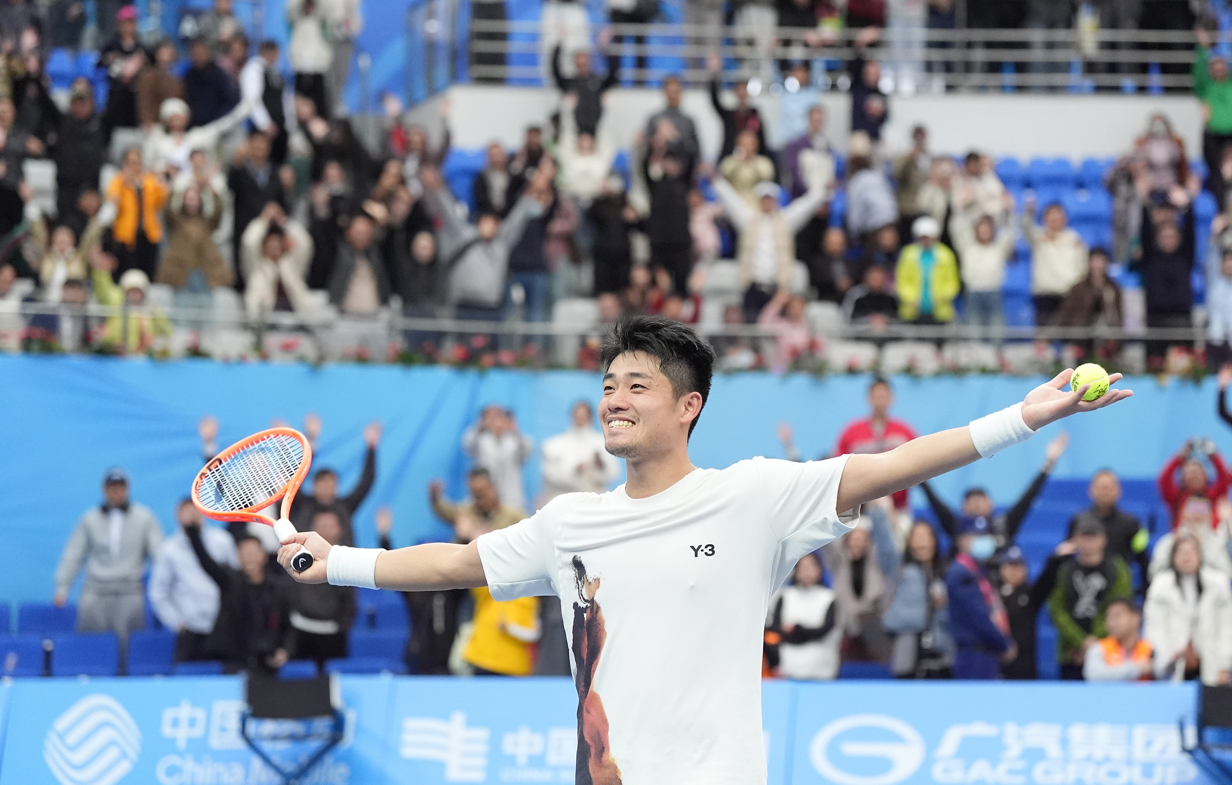Chinese tennis star Wu Yibing hopes Hong Kong will bring him “good luck”. Photo: Xinhua