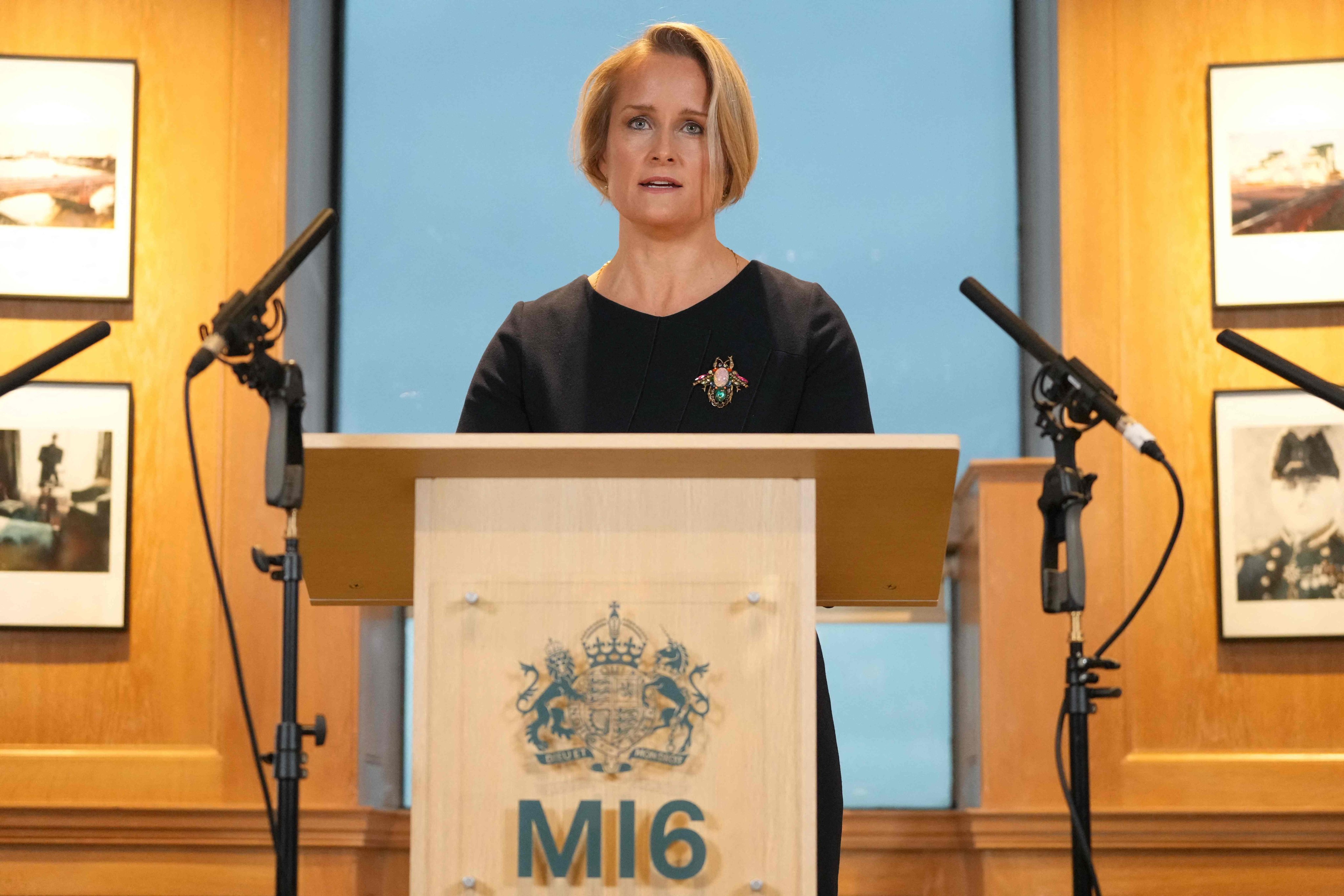 The new head of Britain’s MI6, Blaise Metreweli makes her first public speech in London on Monday. Photo: AFP