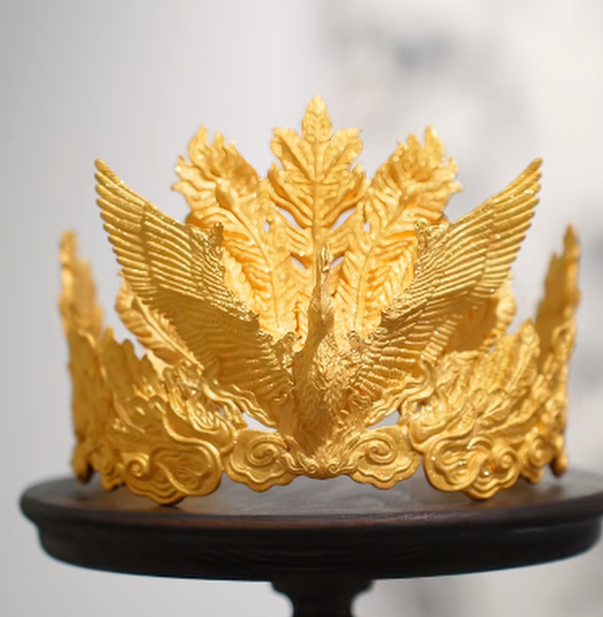 The expensive headgear, above, was designed and made by Zhang’s husband. Photo: Douyin