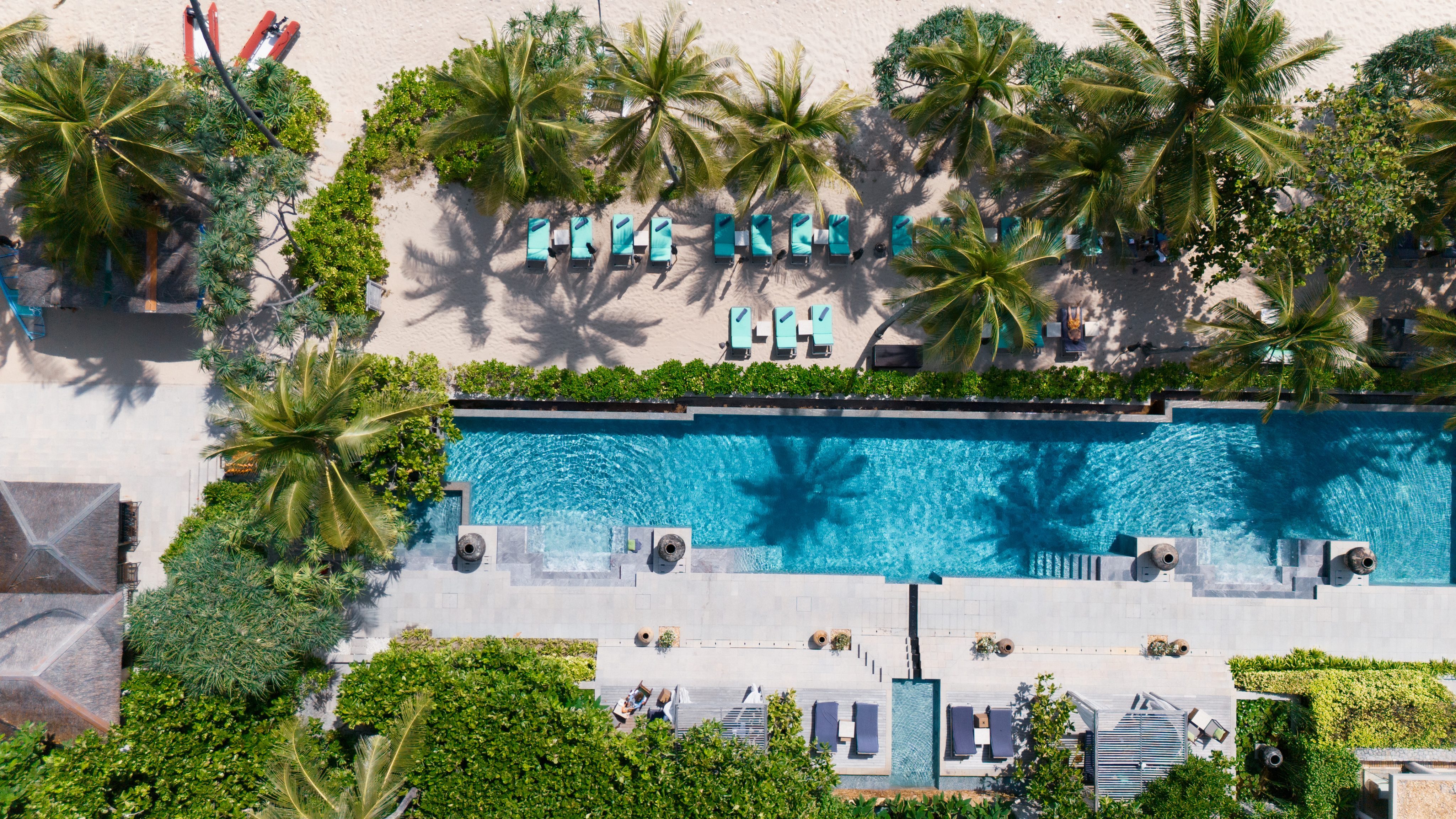 The main pool at Trisara in Phuket overlooks a quiet and pristine beach. Photo: Handout