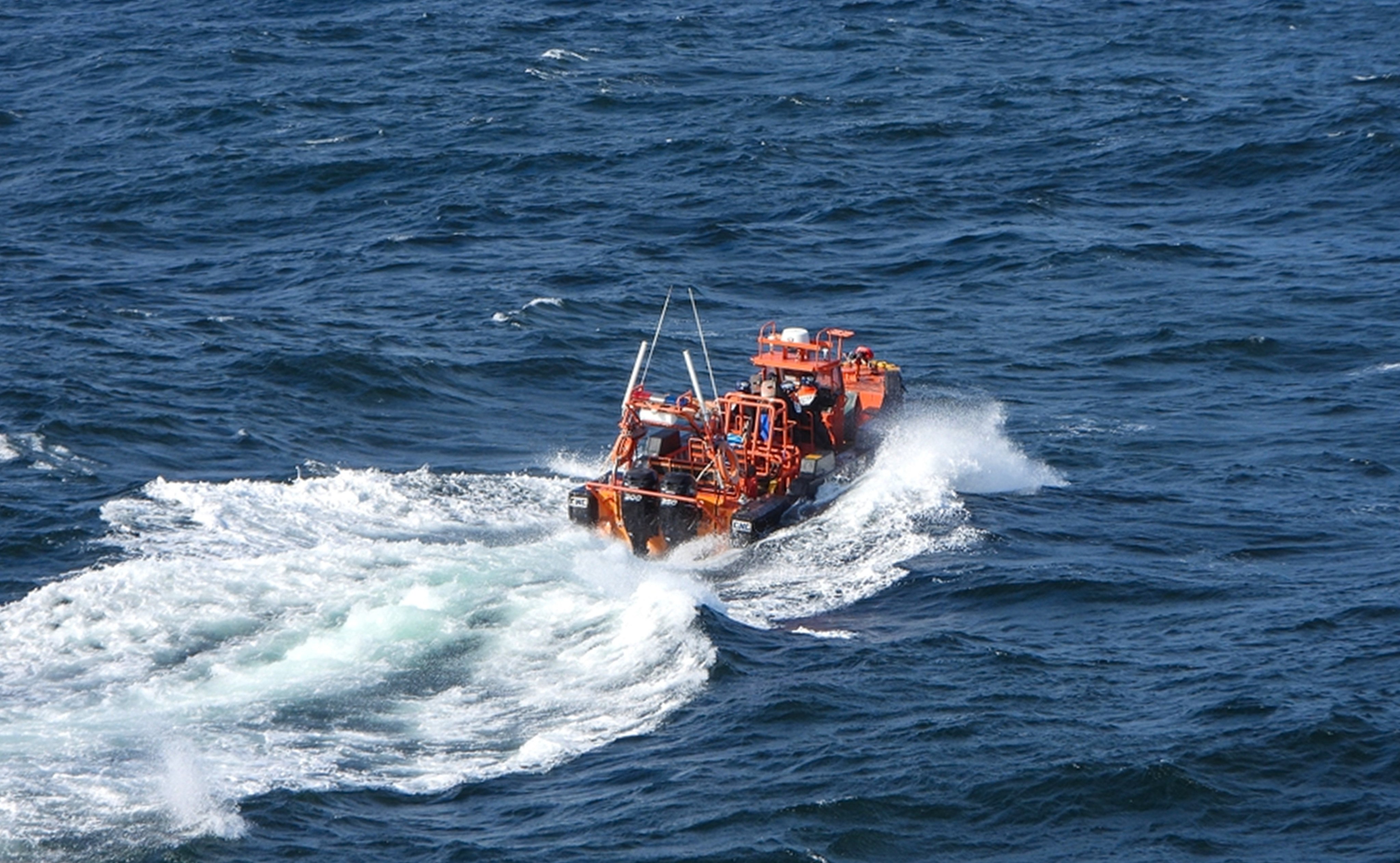 A South Korean coastguard vessel sails in the Yellow Sea There have been a series of confrontations between the Korean and Chinese coastguards. Photo: Xinhua