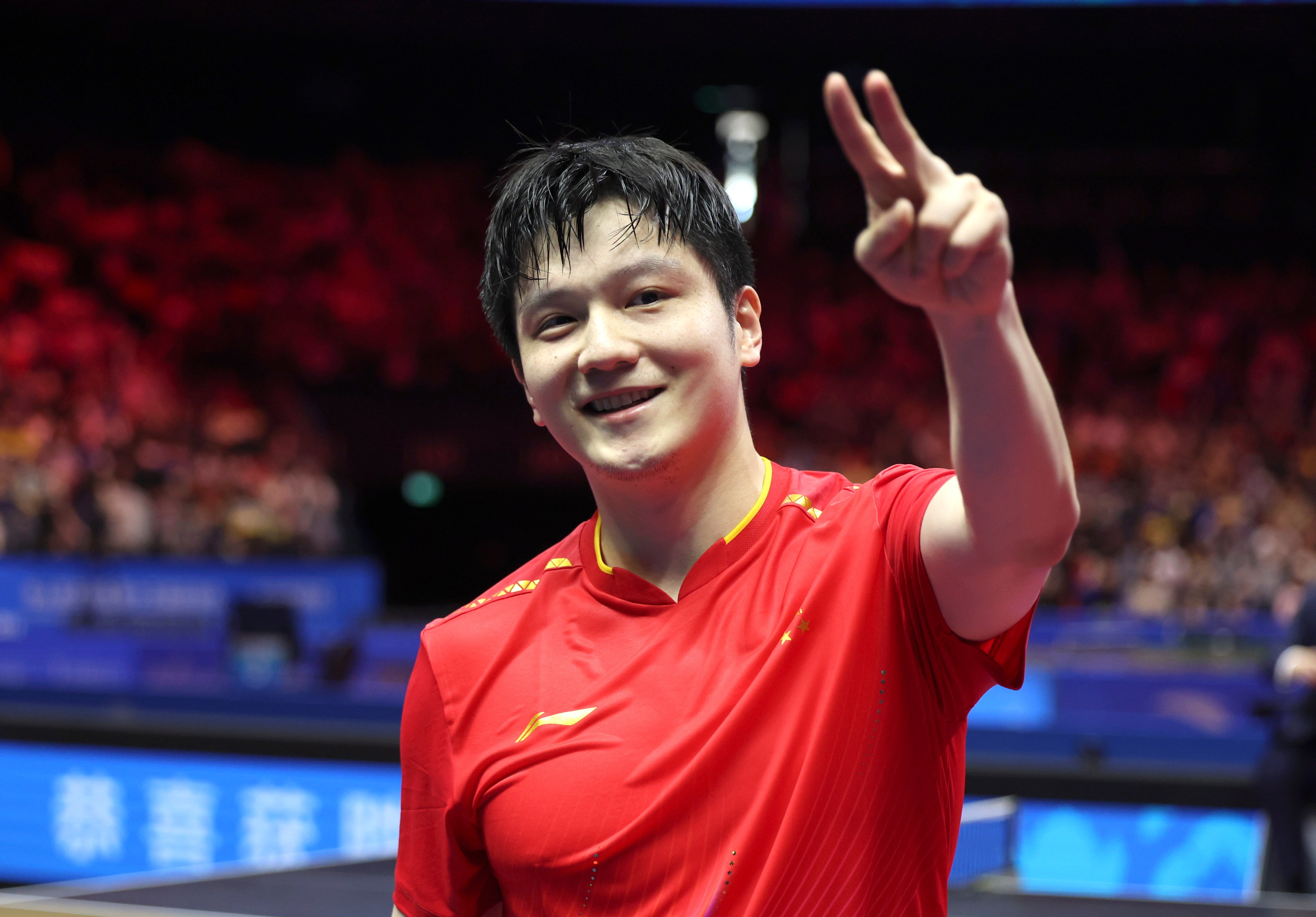 Fan Zhendong, pictured after clinching National Games gold in Macau last month, was among three Chinese players to withdraw from the world rankings a year ago. Photo: Xinhua