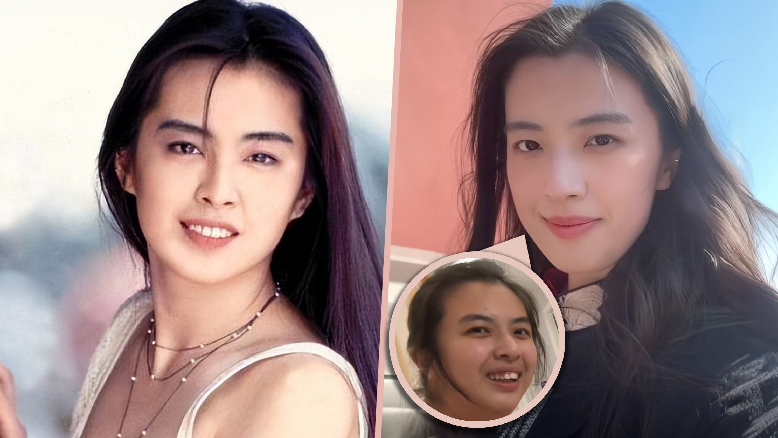 A woman in China who became overweight because of binge eating has lost 20 kilogrammes and now looks like Taiwanese actress Joey Wong. Photo: SCMP composite/Douyin/Sohu