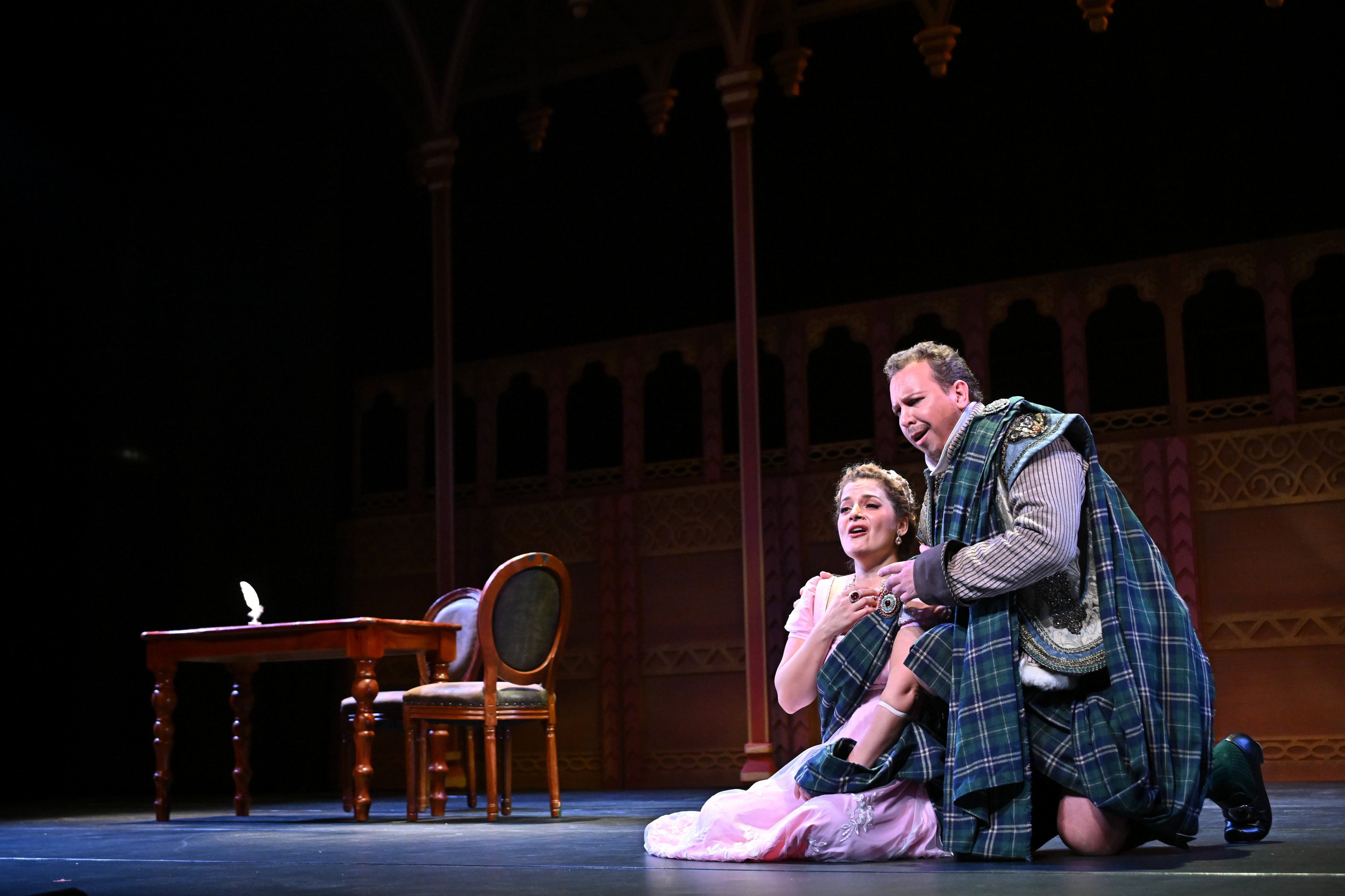 Lucrezia Drei (left) and Alexey Bogdanchikov in Musica Viva’s production of Lucia di Lammermoor at Hong Kong City Hall. Photo: Titan Lam/Musica Viva