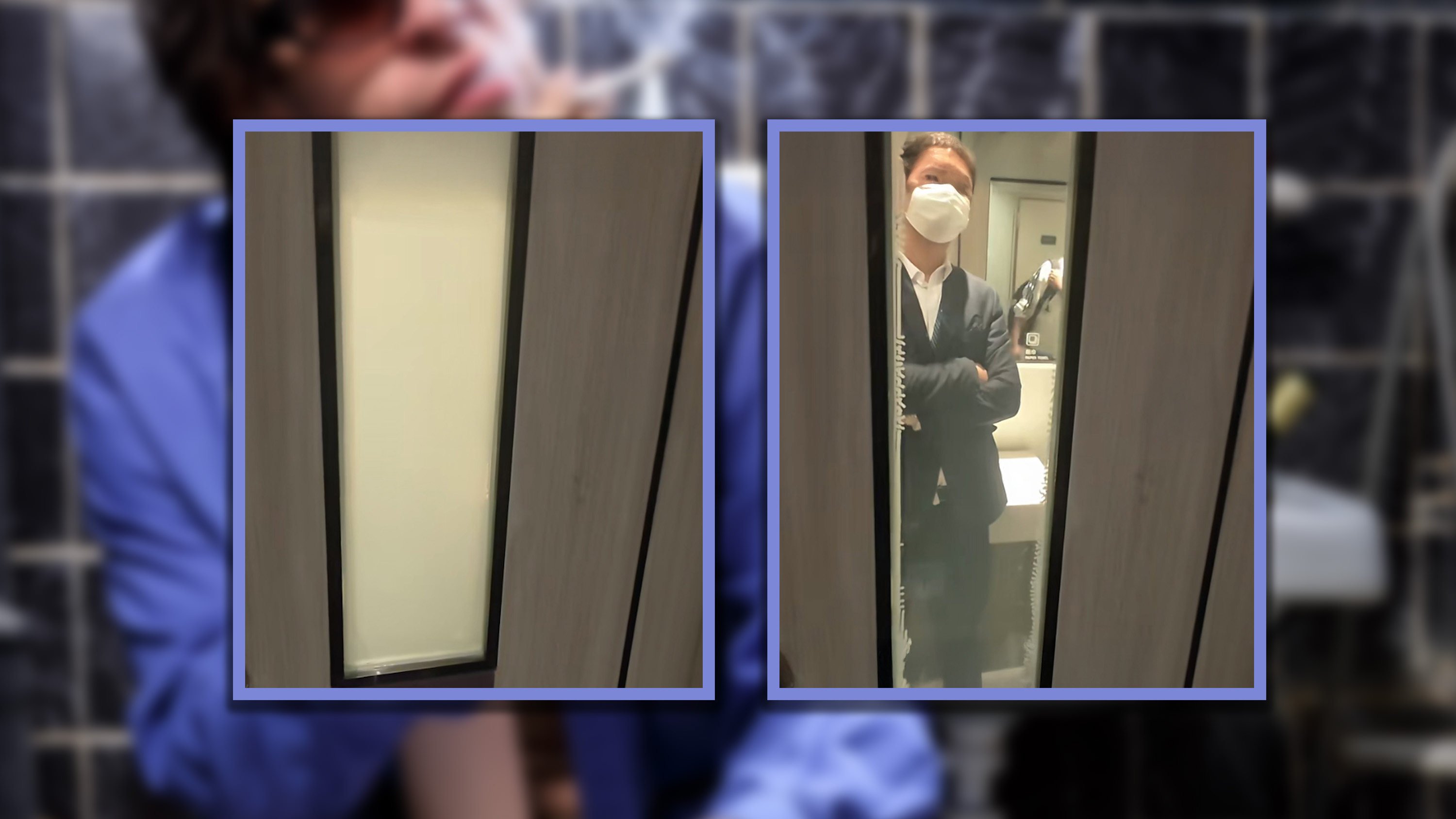scmp.com - Fran Lu - China mall fits glass windows on men's toilet doors that turn transparent when users smoke
