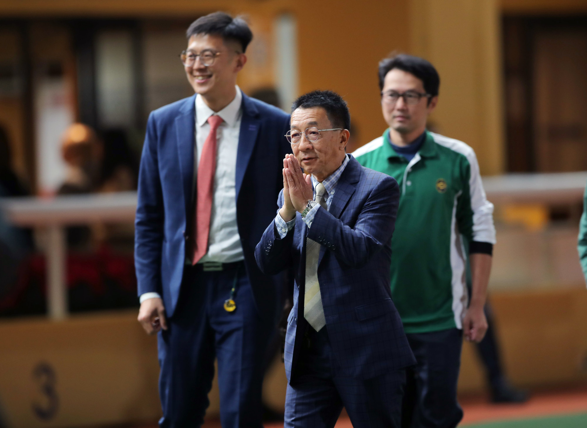 Me Tsui celebrates his Happy Valley double.