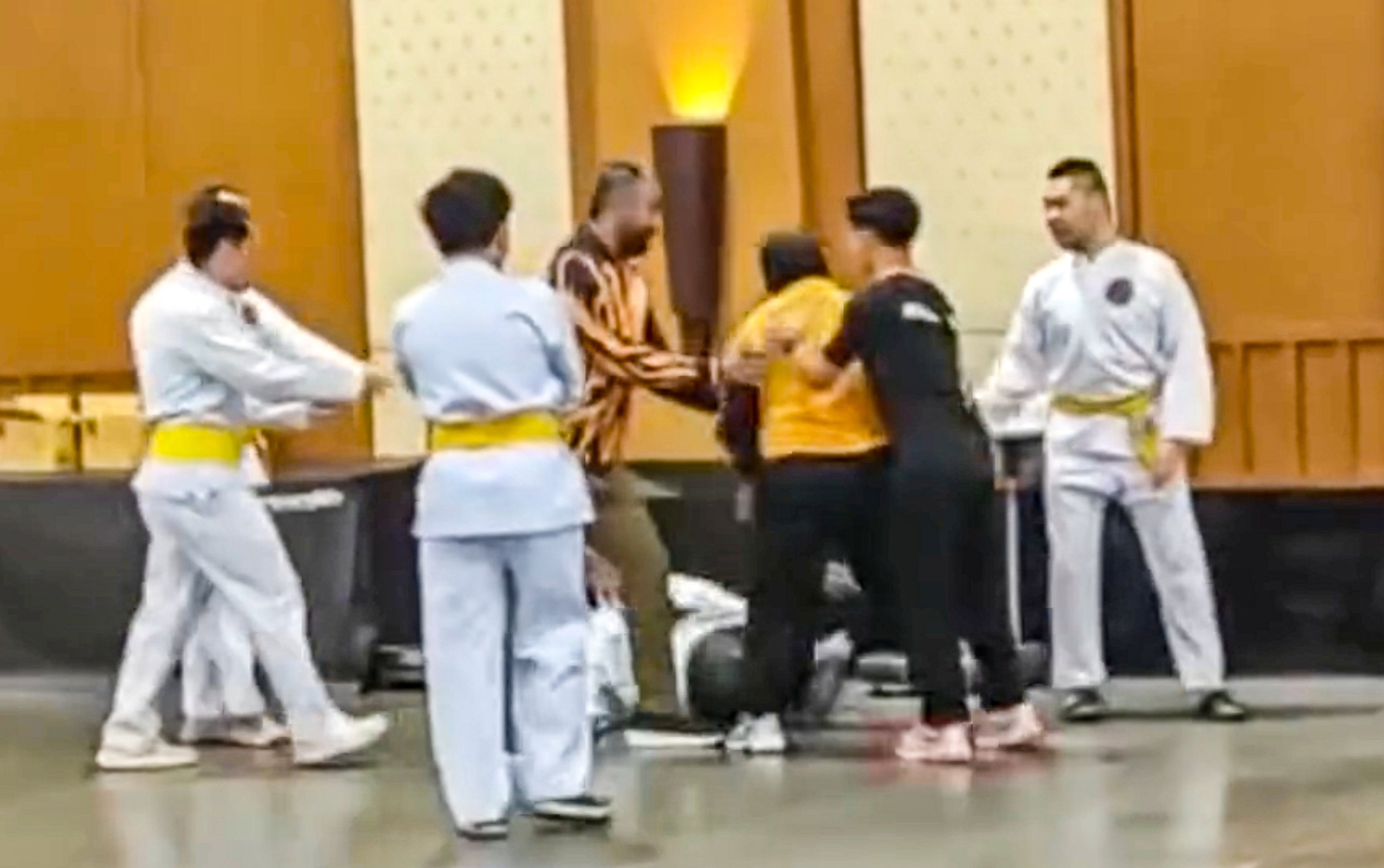 Members of the Malaysia pencak silat team attacked a referee following a controversial quarter-final loss to host nation Thailand at the SEA Games on Tuesday. Photo: Handout