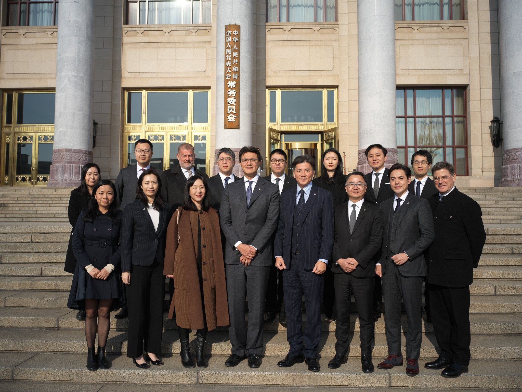 Hong Kong Bar Association chairman Jose-Antonio Maurellet (fourth from left), with the delegation in Beijing. Photo: Handout