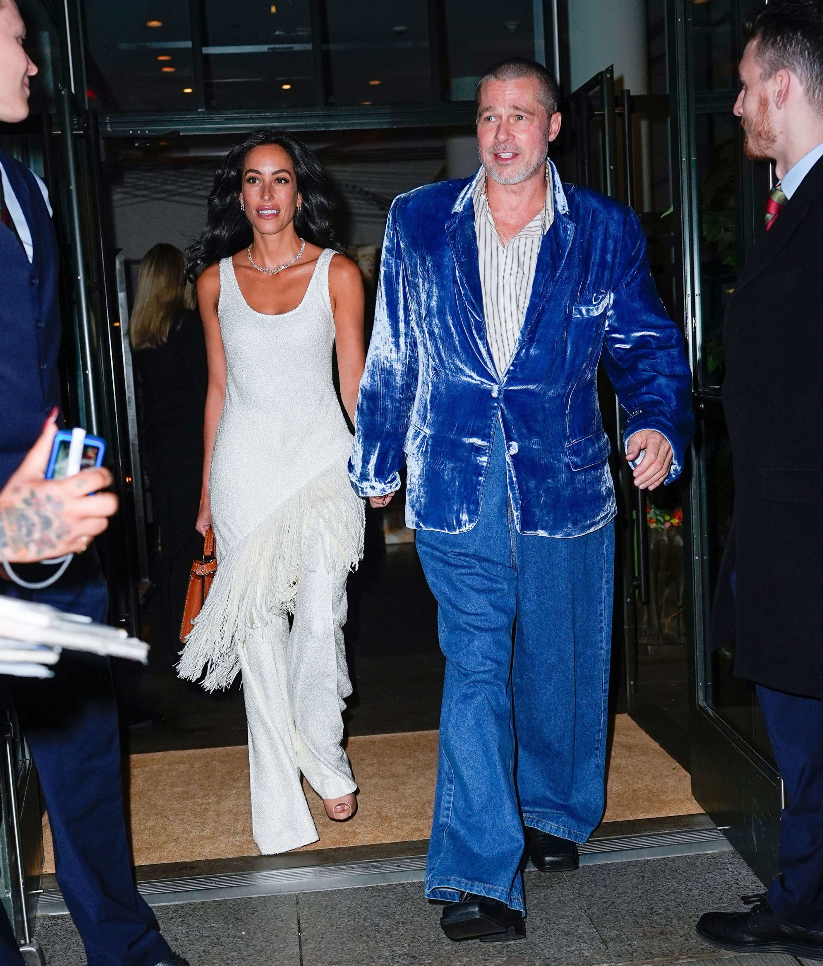 Brad Pitt and his girlfriend Ines de Ramon were among the celebrities who delivered memorable fashion moments in 2025. Photo: GC Images