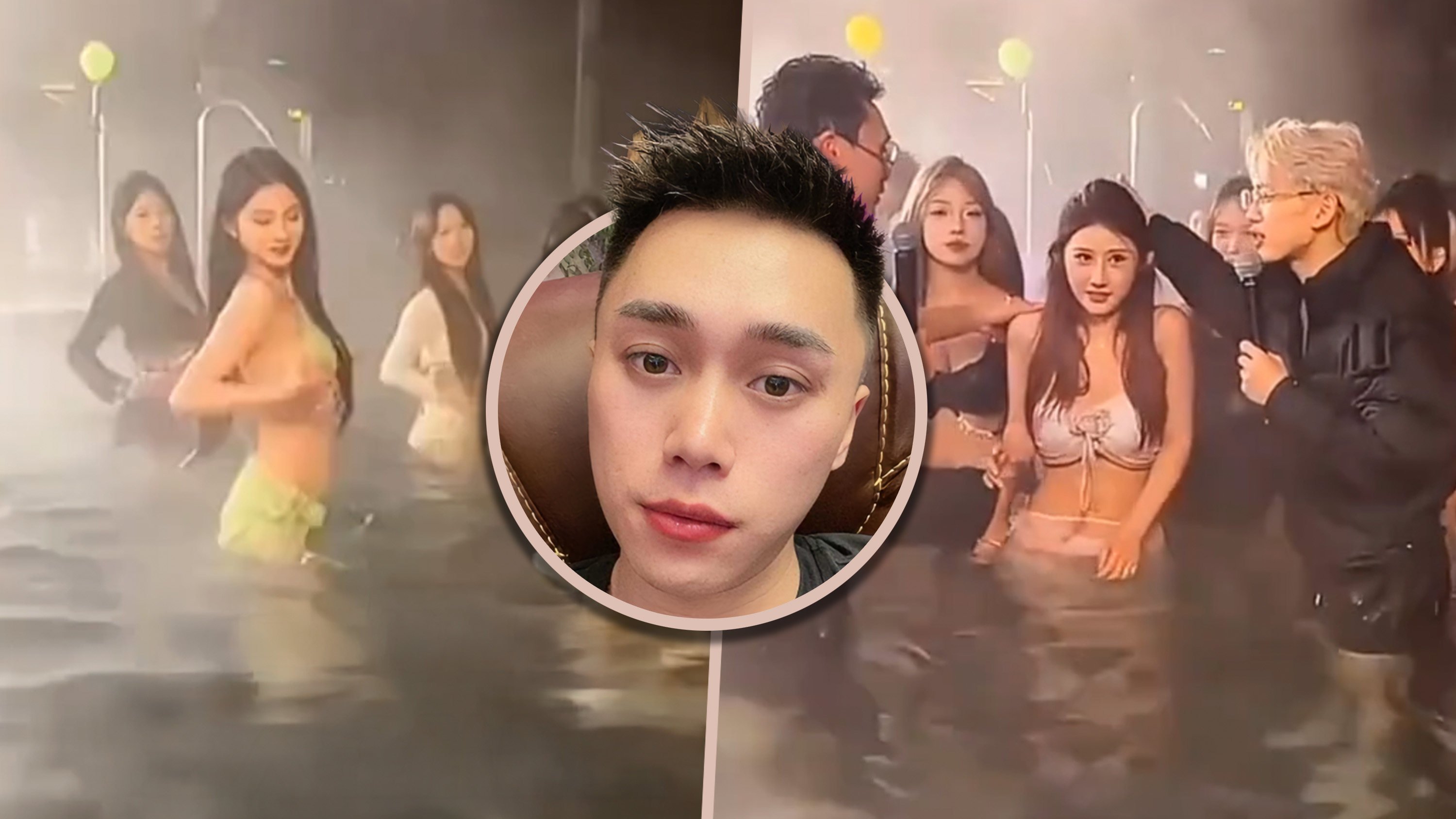 A Chinese influencer with 44 million followers was banned after live-streaming a pool party with inappropriate content, leading to criticism over the platform’s tolerance for such material. Photo: SCMP composite/Douyin