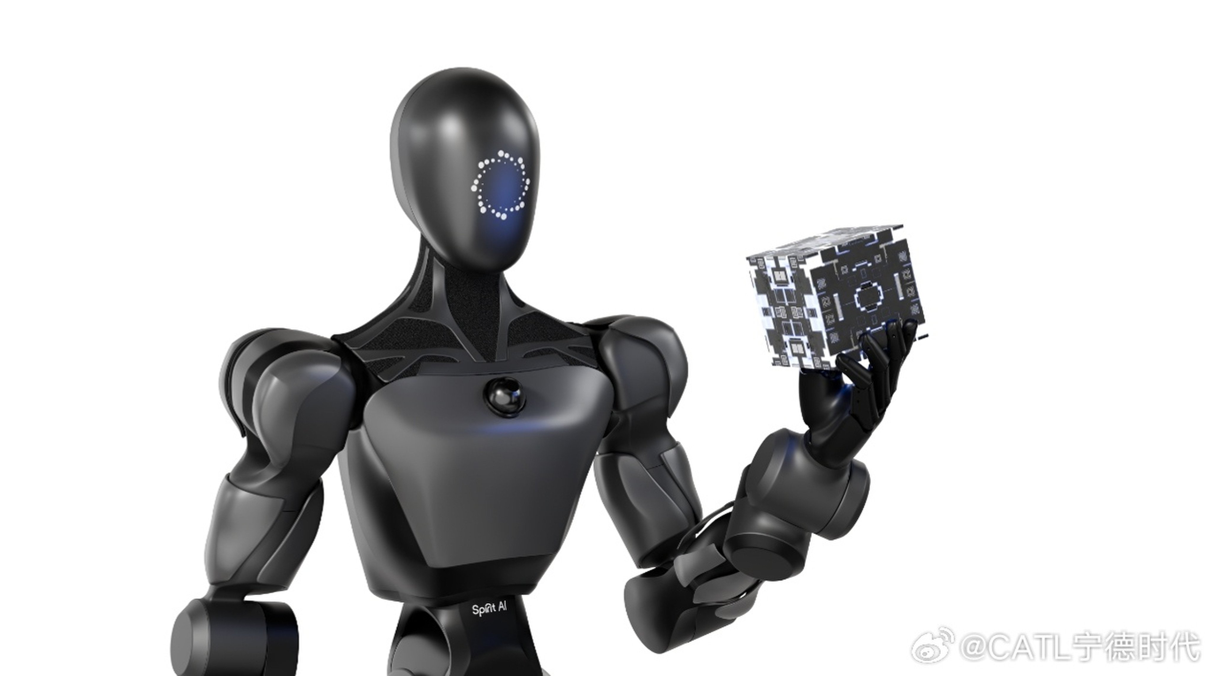 Built by start-up Spirit AI, the Xiaomo humanoid robot works on the assembly line of electric vehicle battery giant Contemporary Amperex Technology. Photo: CATL