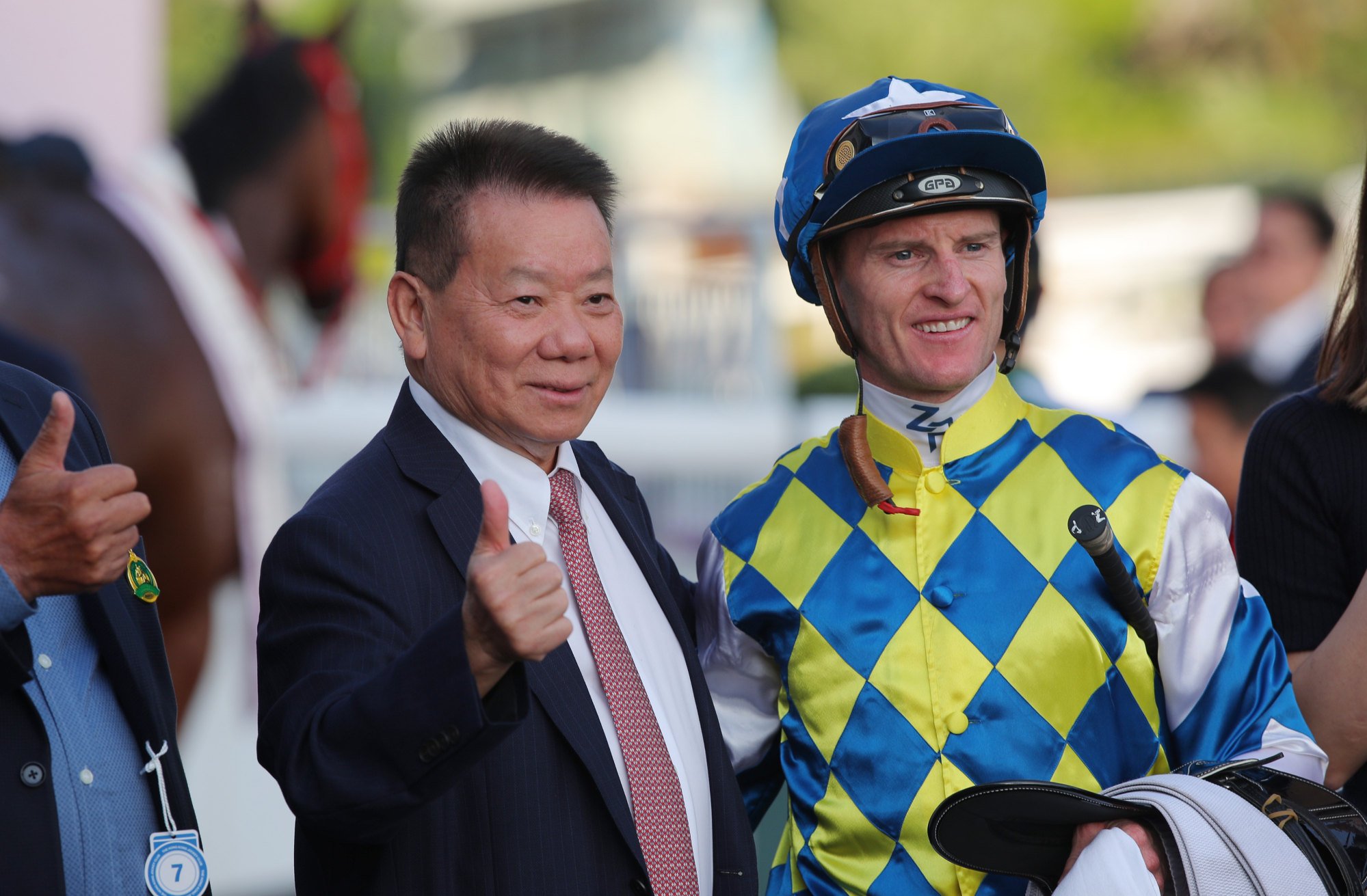 Trainer Manfred Man and jockey Zac Purton after Patch Of Stars’ recent success. Trainer Manfred Man and jockey Zac Purton after Patch Of Stars’ recent success.