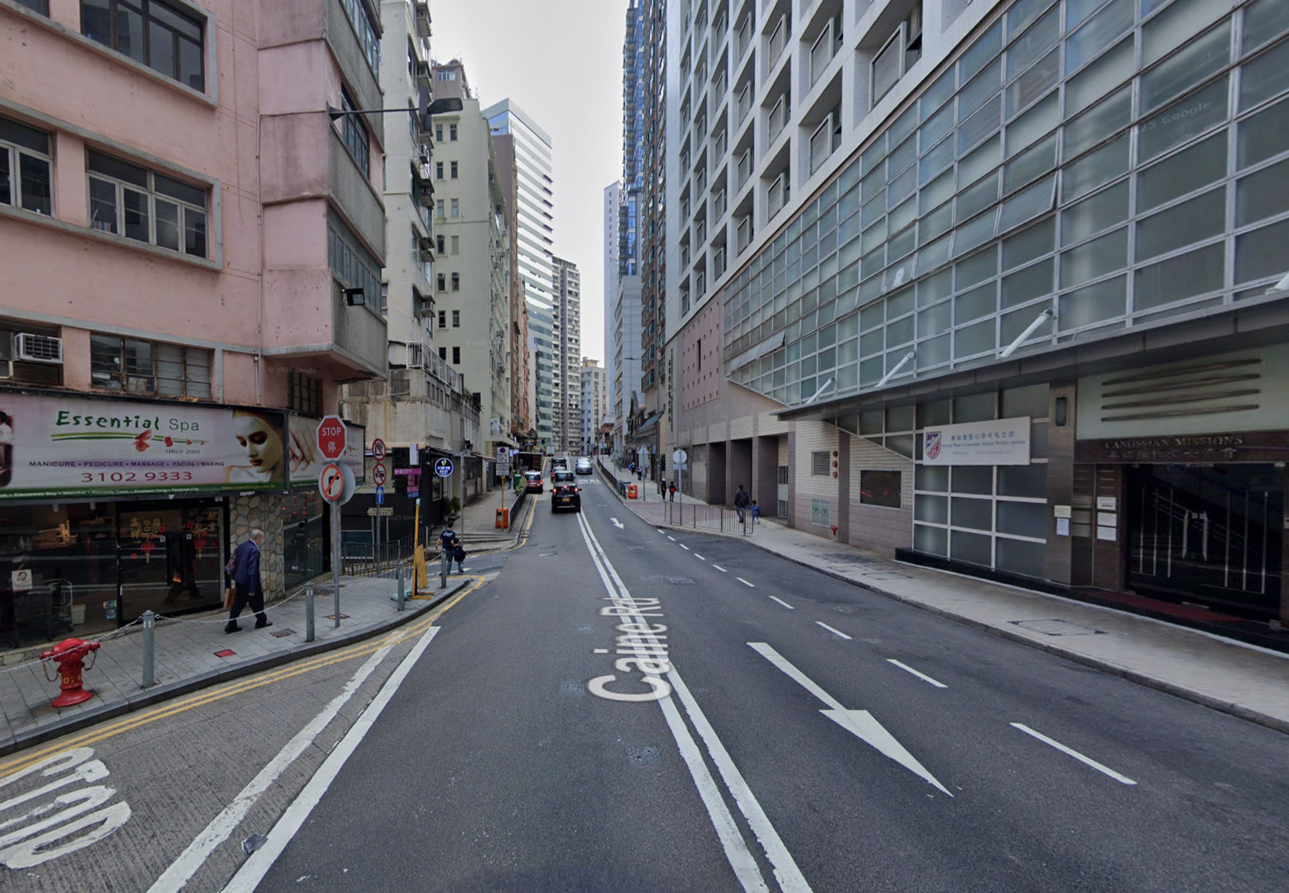 The taxi driver allegedly crashed into the 68-year-old woman near the intersection of Caine Road and Elgin Street. Photo: Google Maps