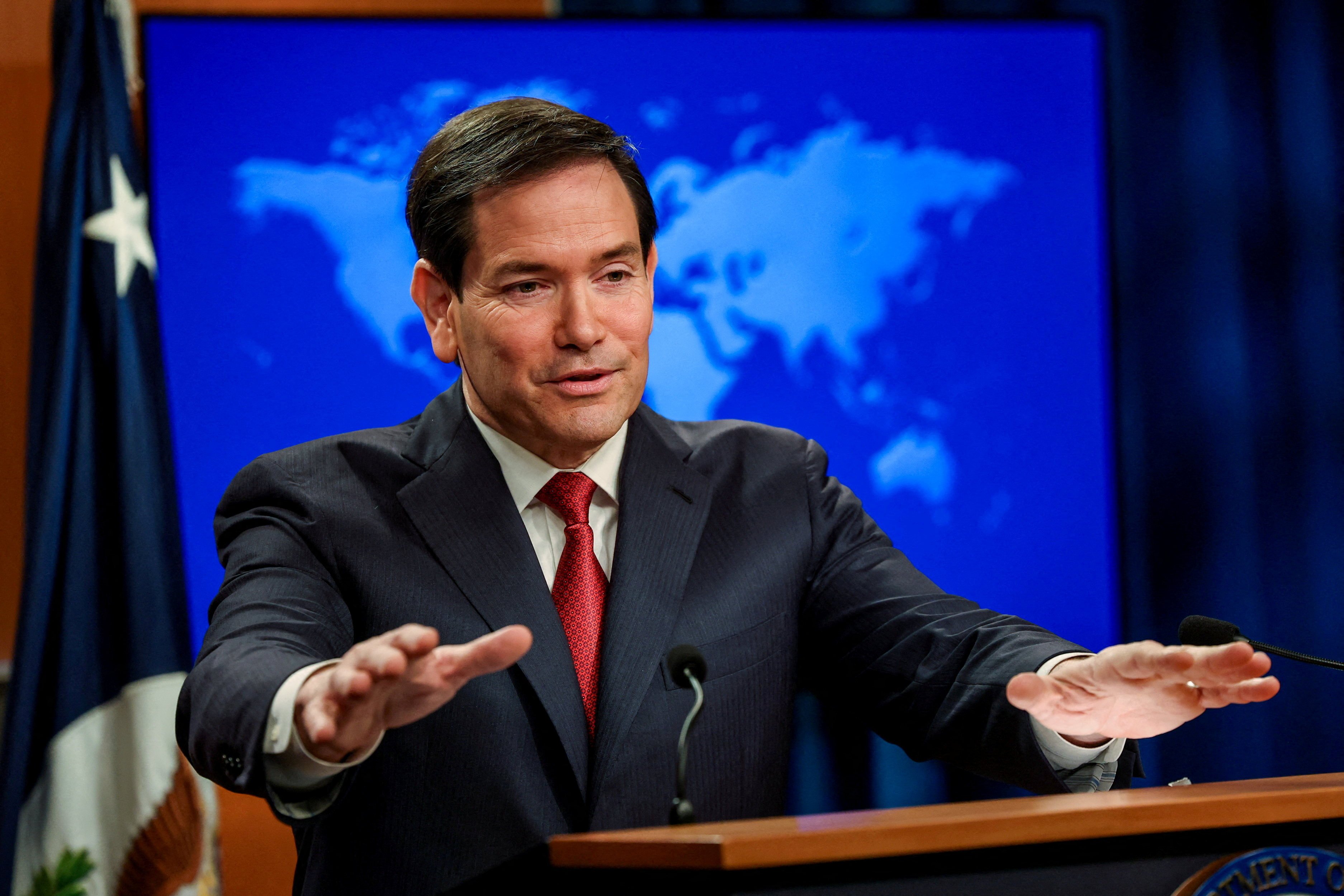 US Secretary of State Marco Rubio during his end-of-year press conference at the State Department on Friday. Photo: Reuters