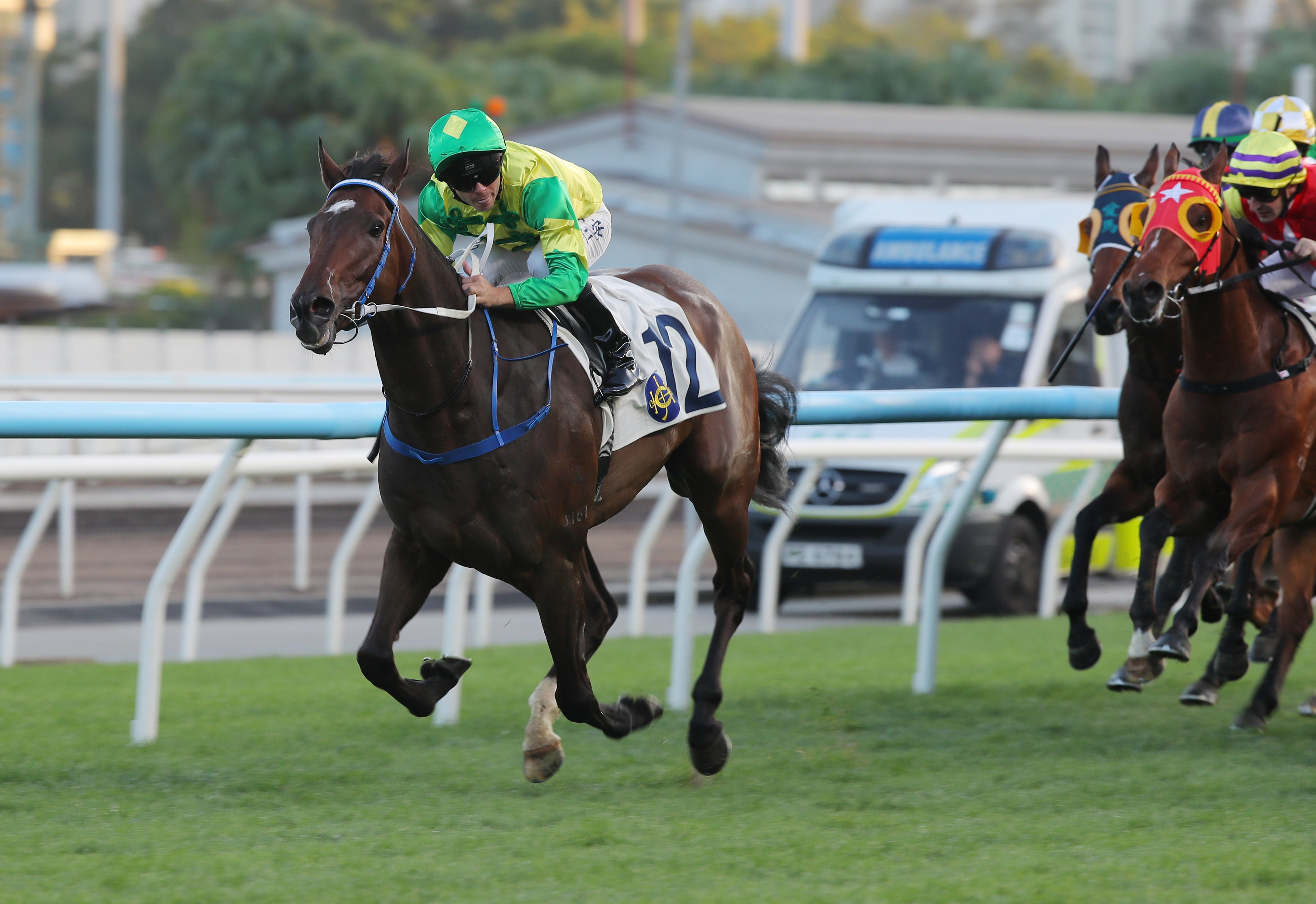 Sky Trust and Maxime Guyon run riot at Sha Tin. Photos: Kenneth Chan