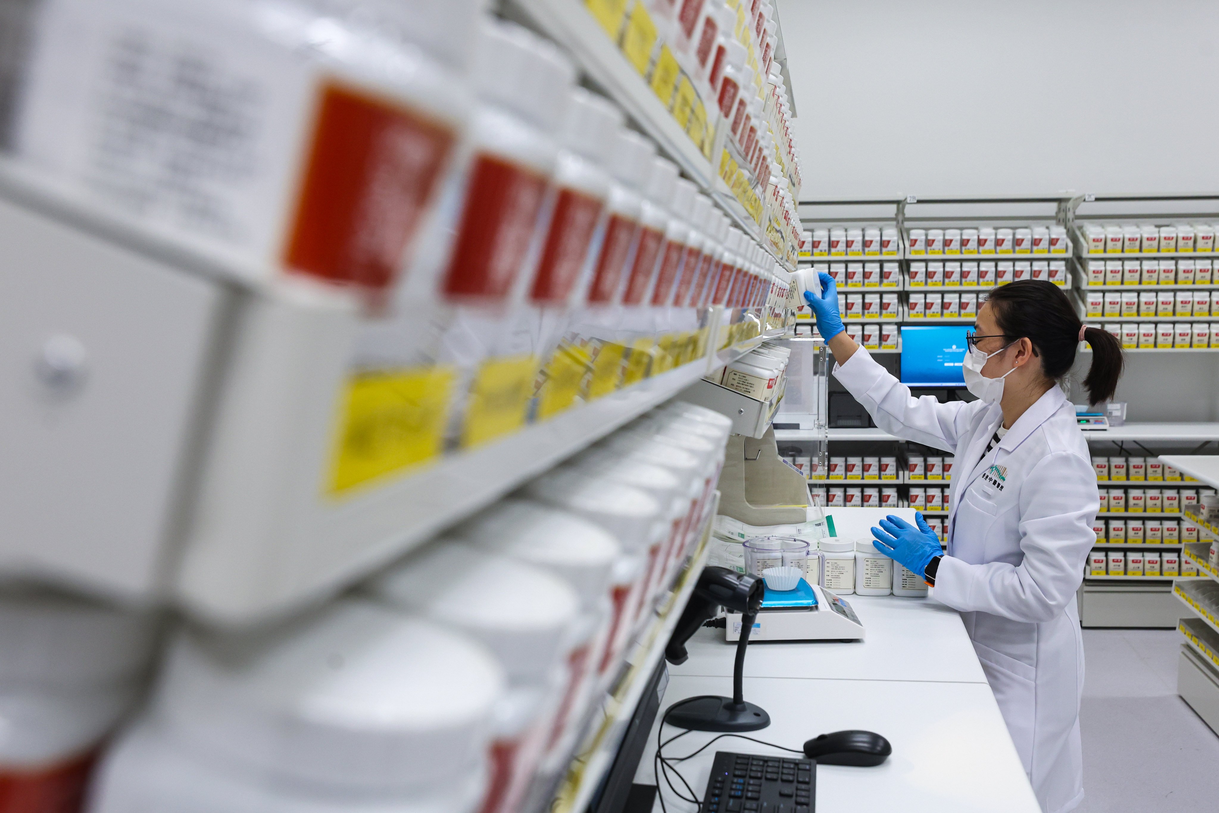 A pharmacy at the Hong Kong Chinese Medicine Hospital in Tseung Kwan O. Photo: Edmond So