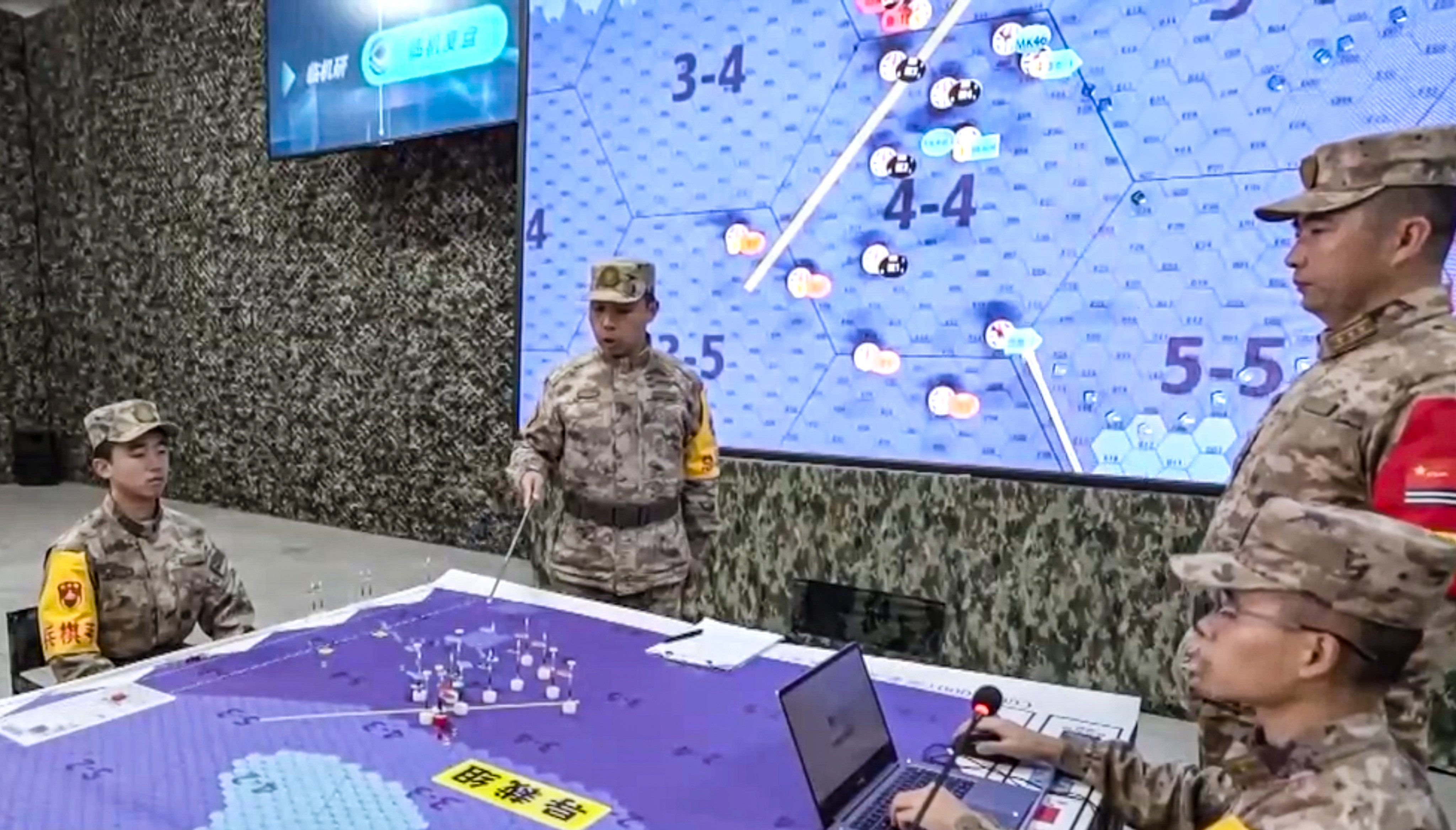 The war game simulated an encounter between Chinese and French multi-role fighters. Photo: CCTV