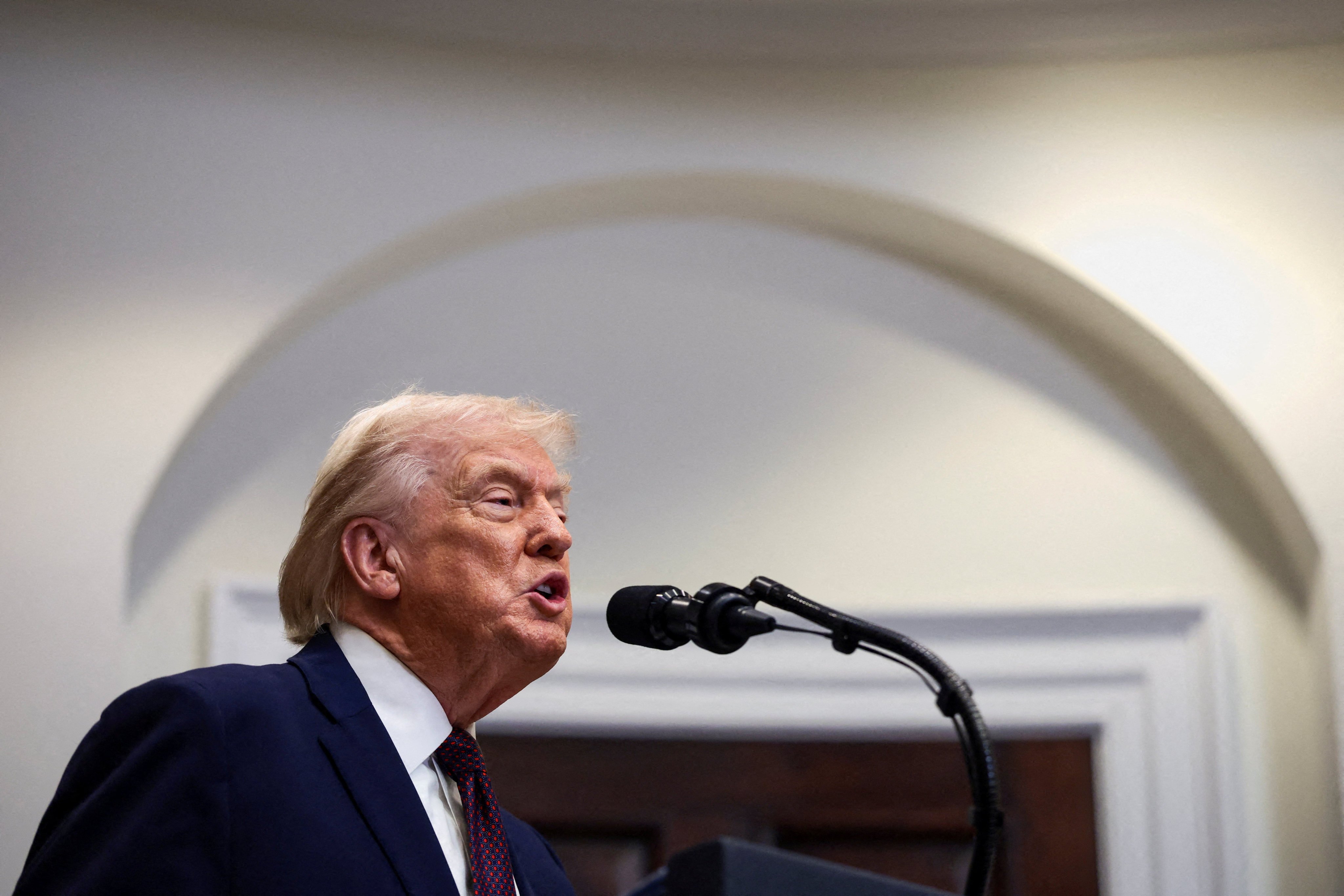 US President Donald Trump makes an announcement about lowering the cost of drug prices at the White House last week. Photo: Reuters
