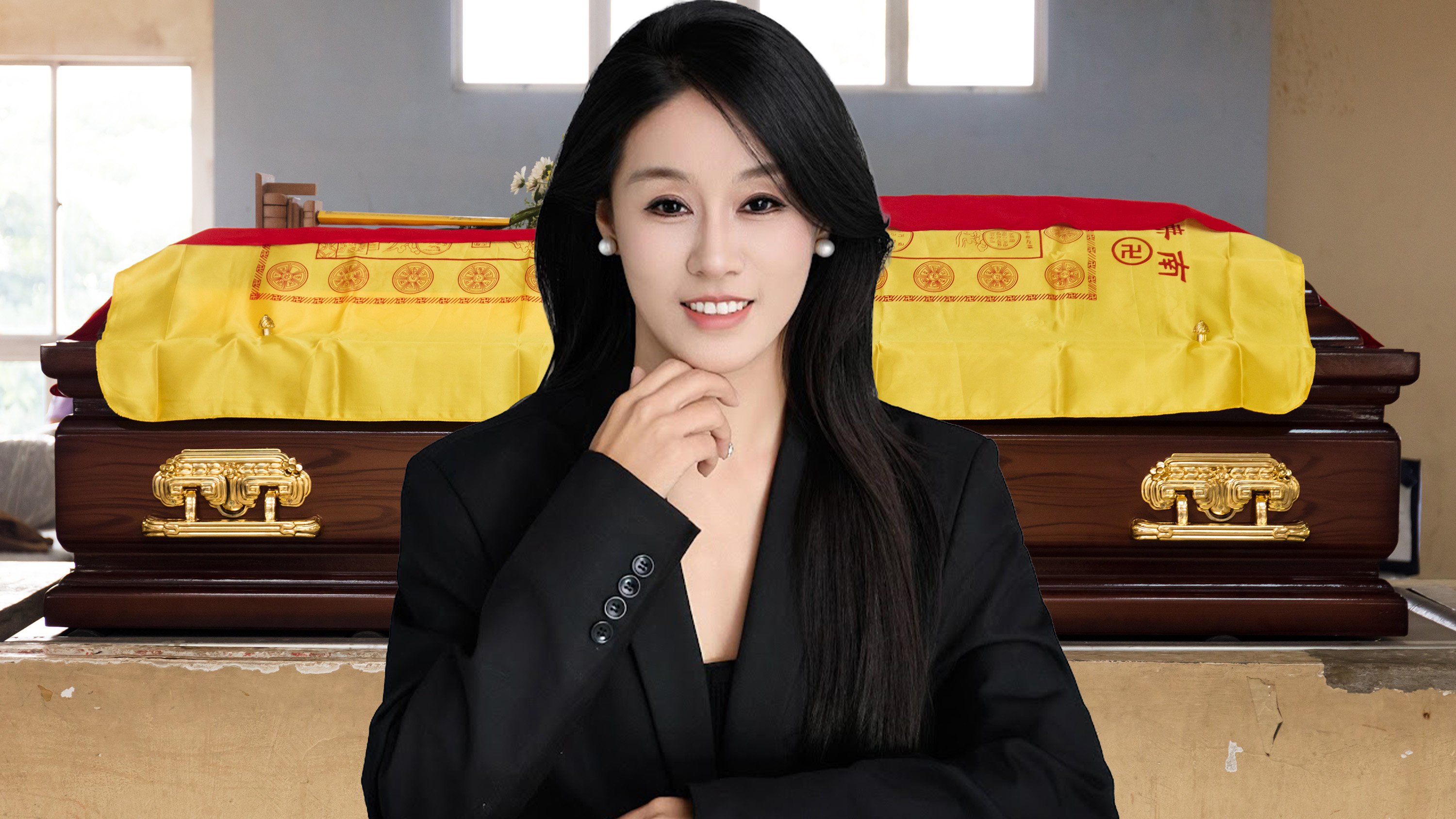 A mortician in China has been criticised for disrespecting the dead because she wears make-up and perfume at work. Photo: Shutterstock/Douyin