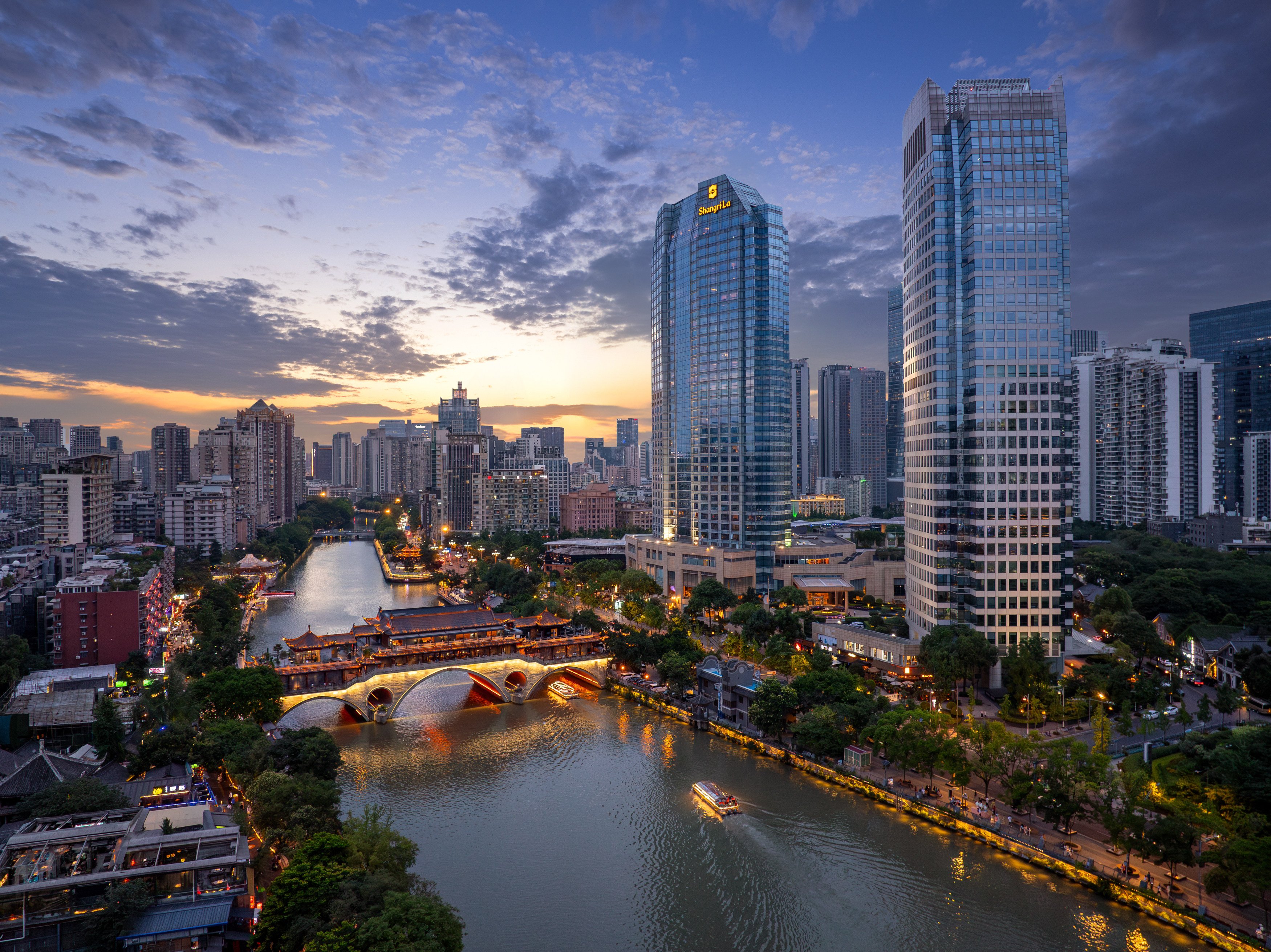 The Shangri-La Chengdu stands by the city’s river. Photo: Handout