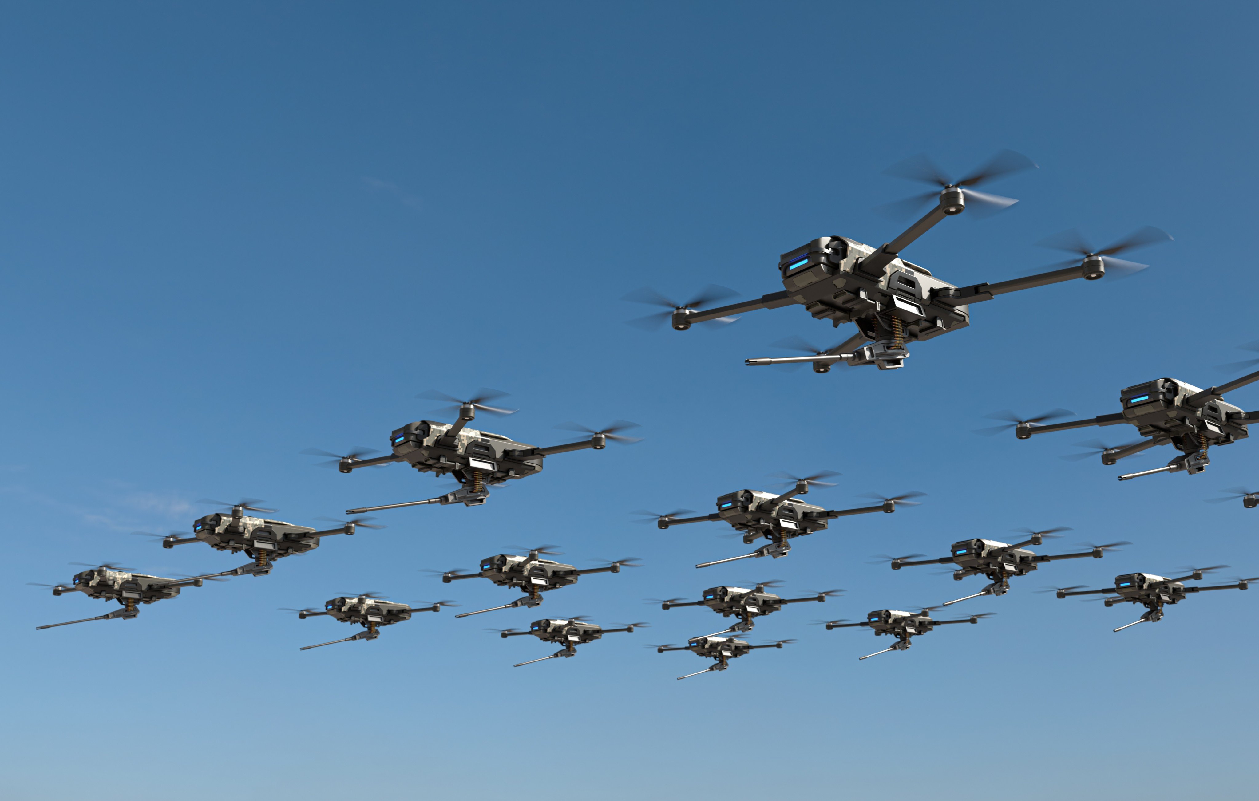 Chinese authors advise the military that concentrated drone formations in wartime are capable of “forcing the enemy into a state of exhaustion and passive defence”. Photo: Shutterstock Images