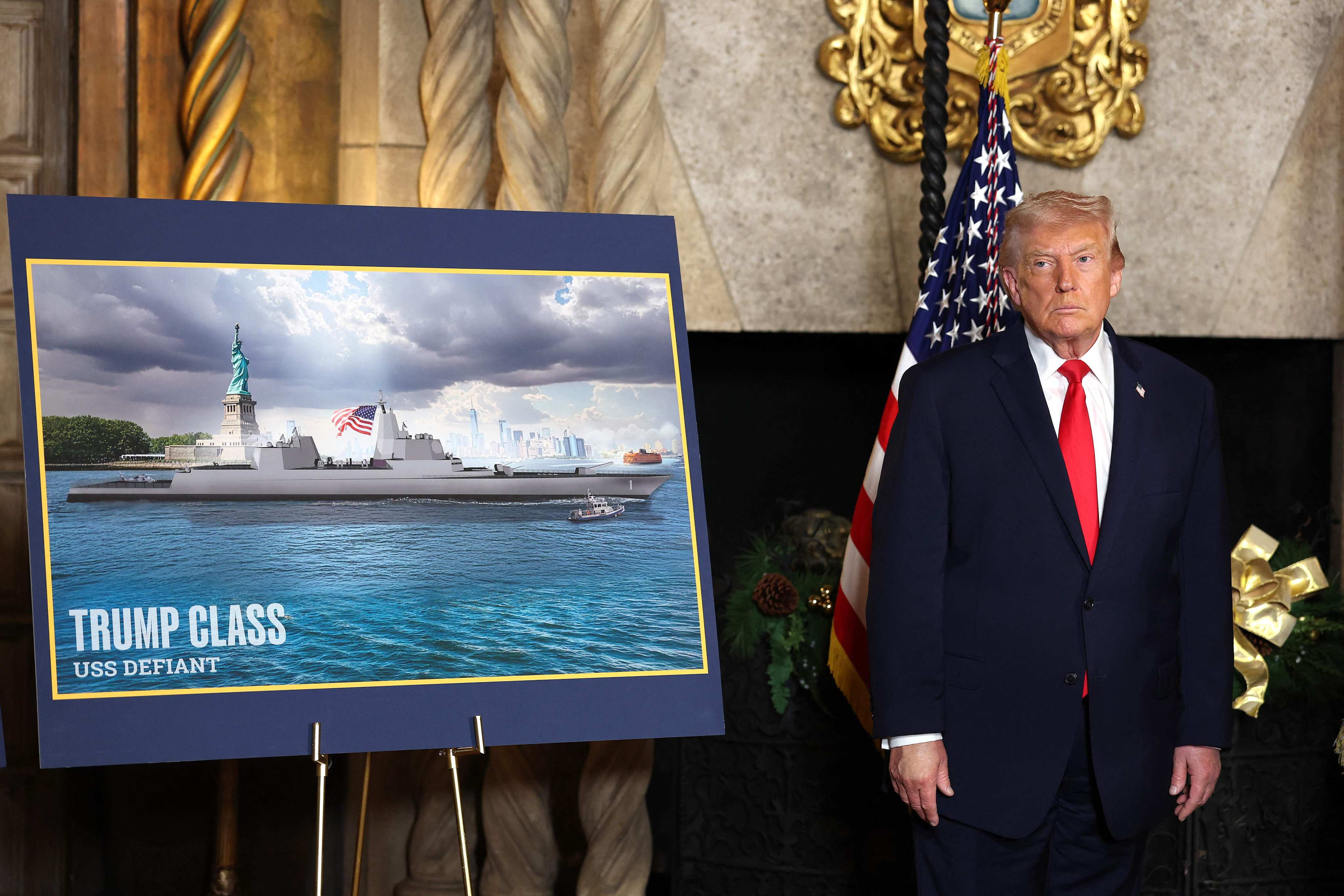 The new class of ship will become the centerpiece of Donald Trump’s ‘Golden Fleet’ programme. Photo: AFP