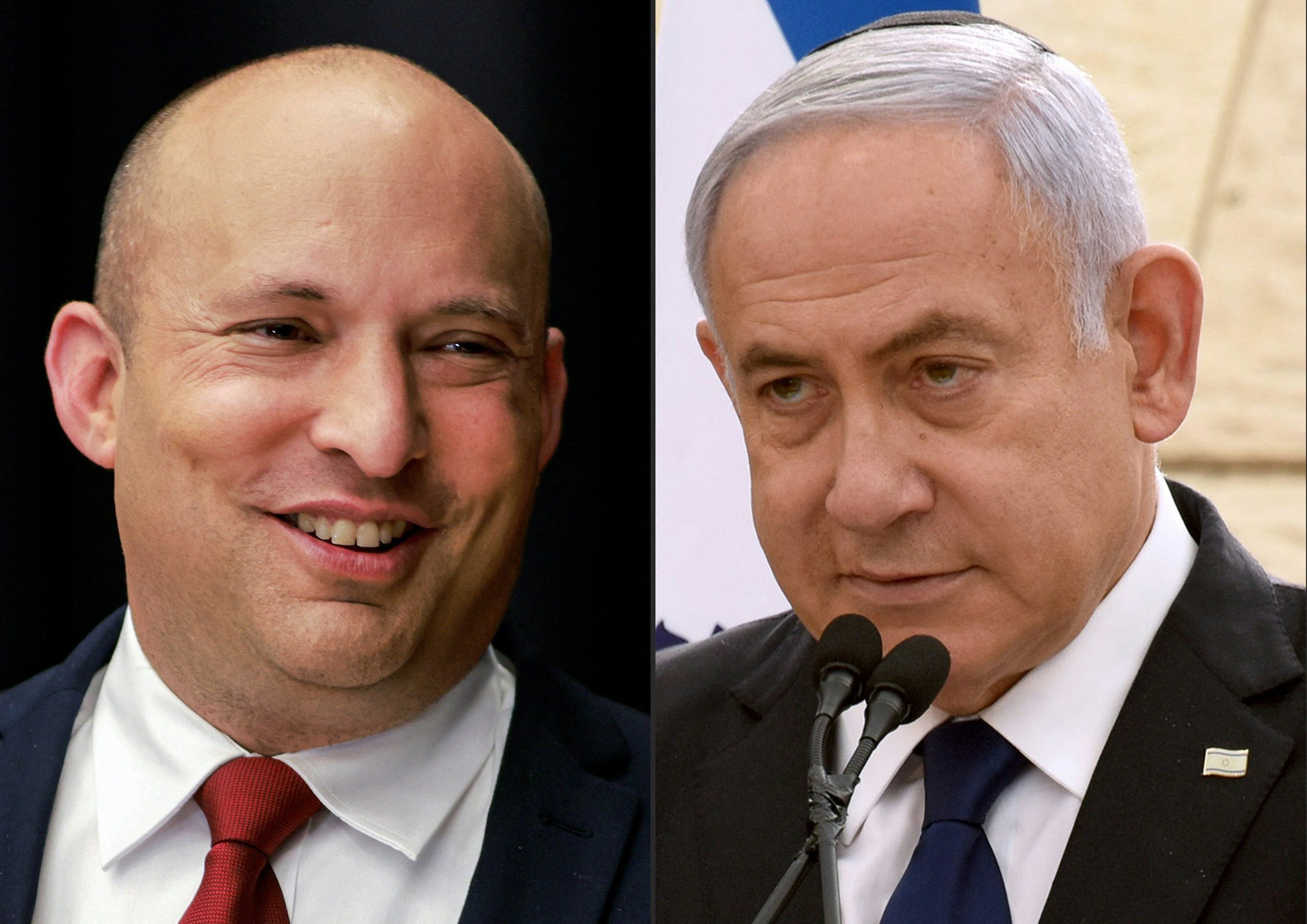 Naftali Bennett and Israeli Prime Minister Benjamin Netanyahu. Photo: AFP